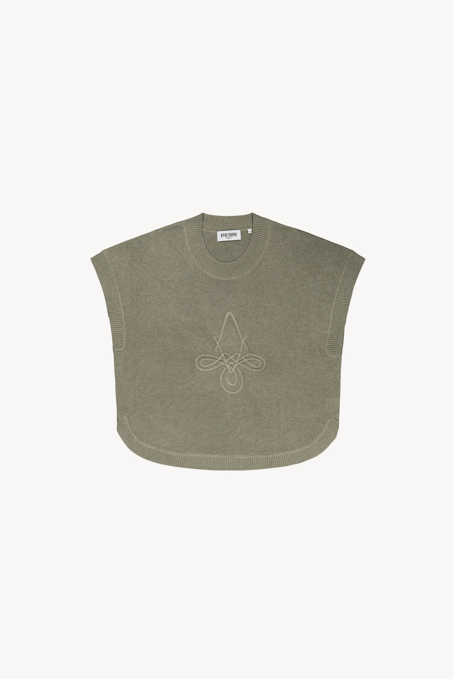 Sage poncho with embroidered logo