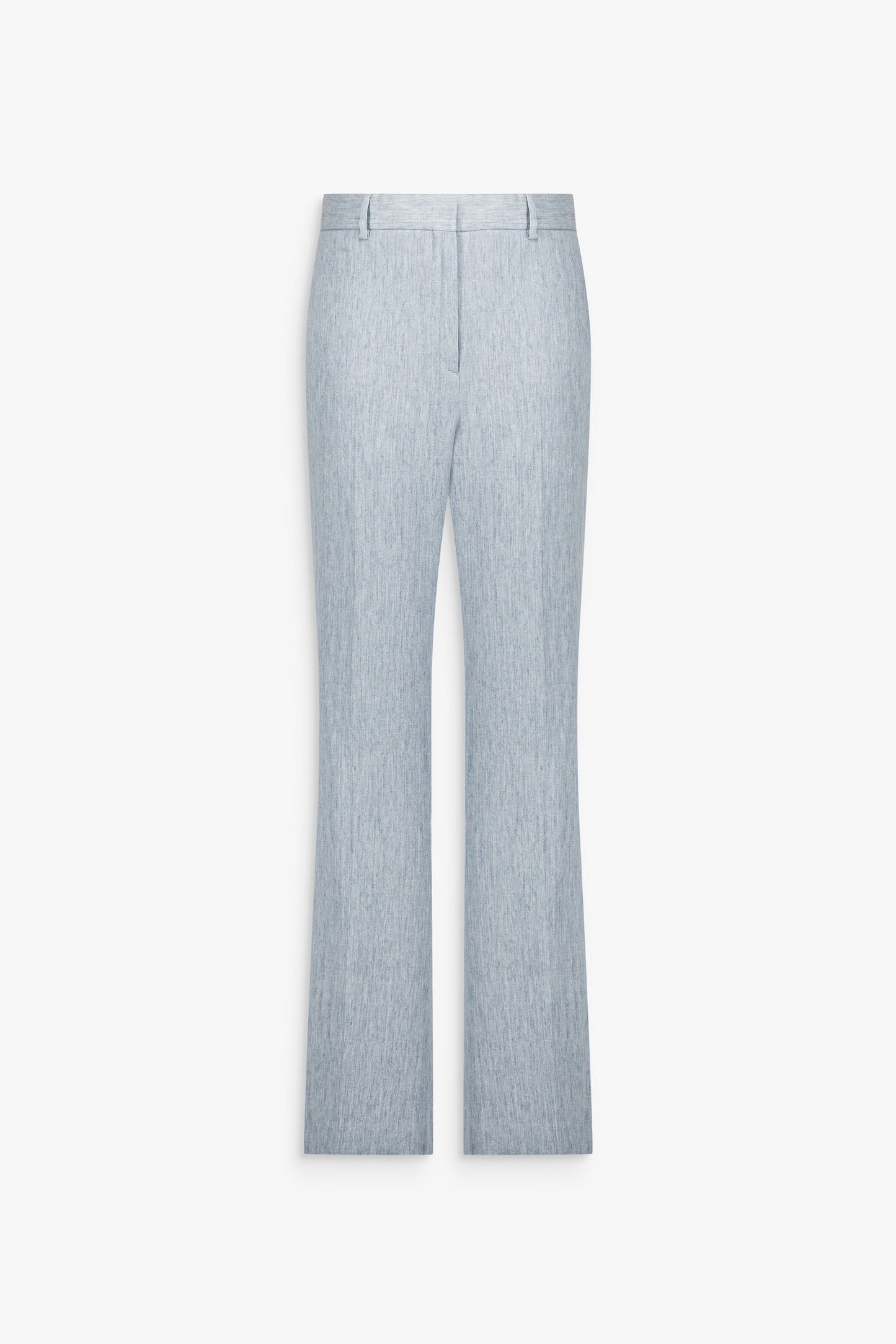 Pantalon en toile de lin à la coupe structurée et féminine.
