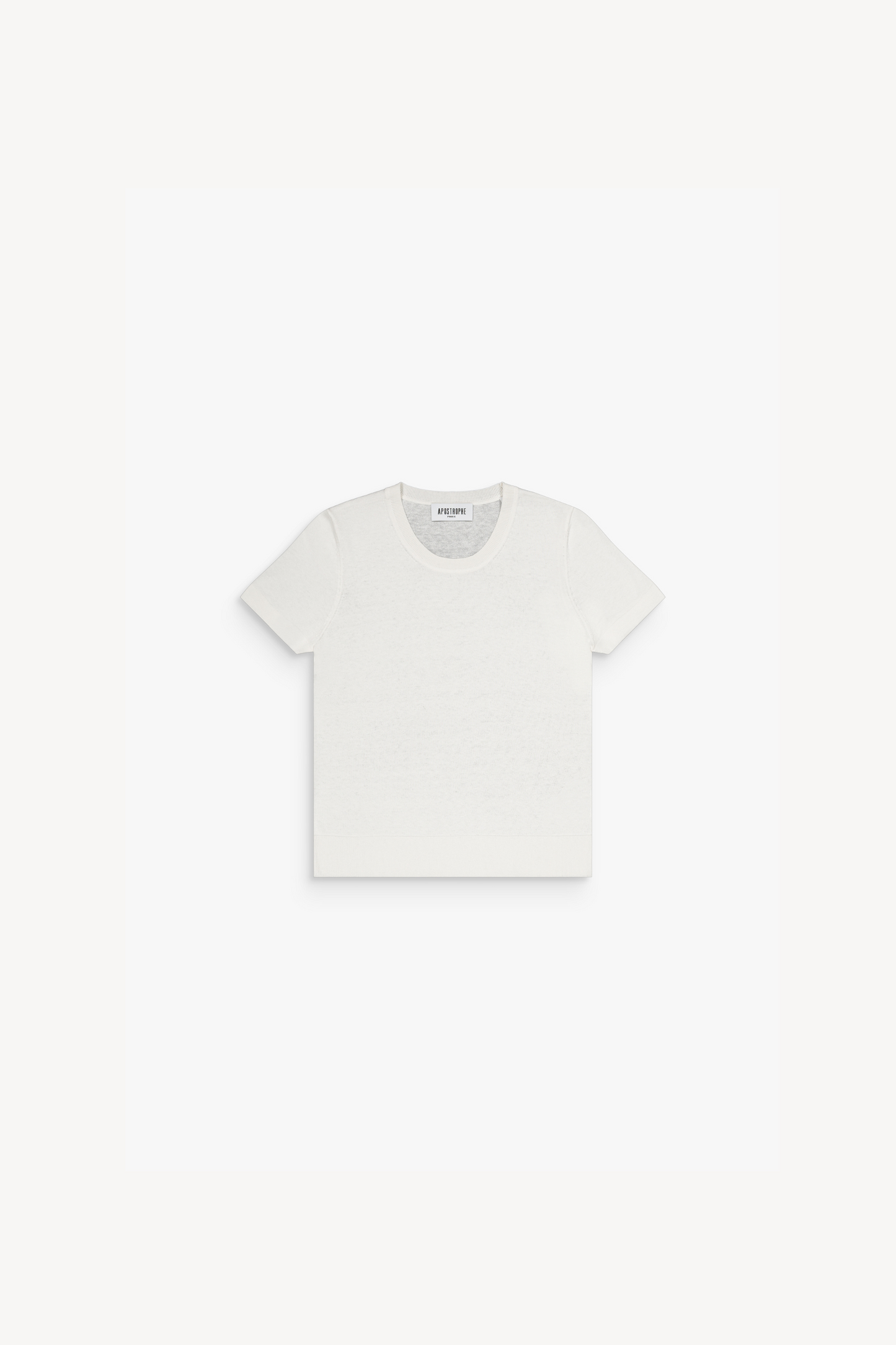 Off-white crew neck t-shirt