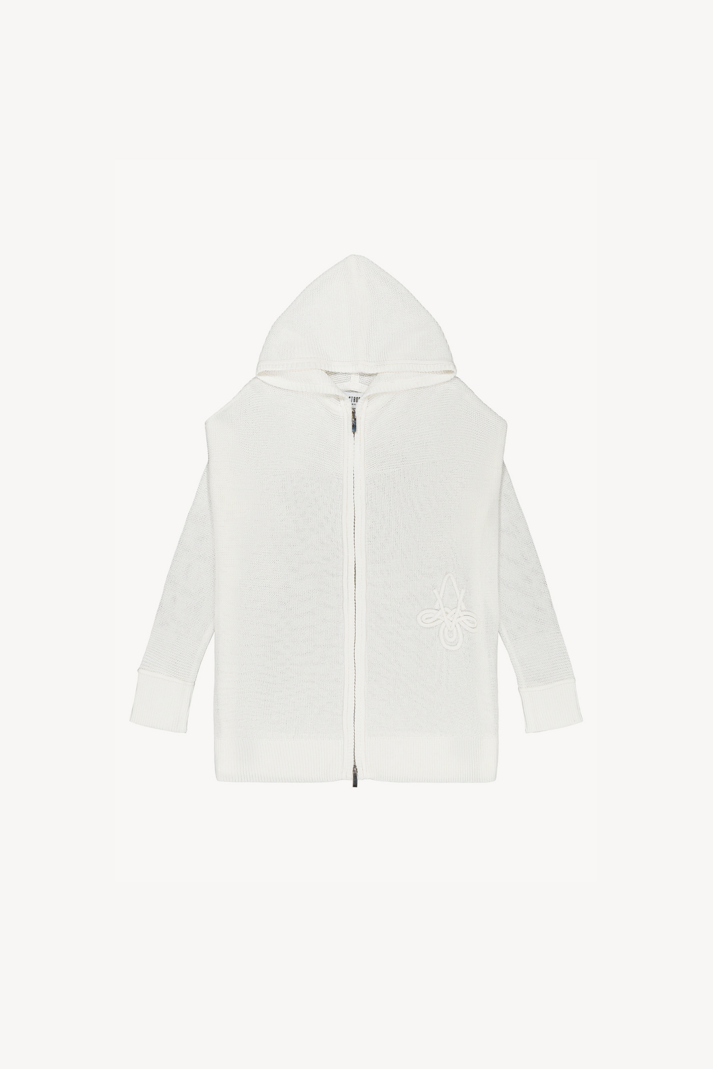 Optical white hooded vest