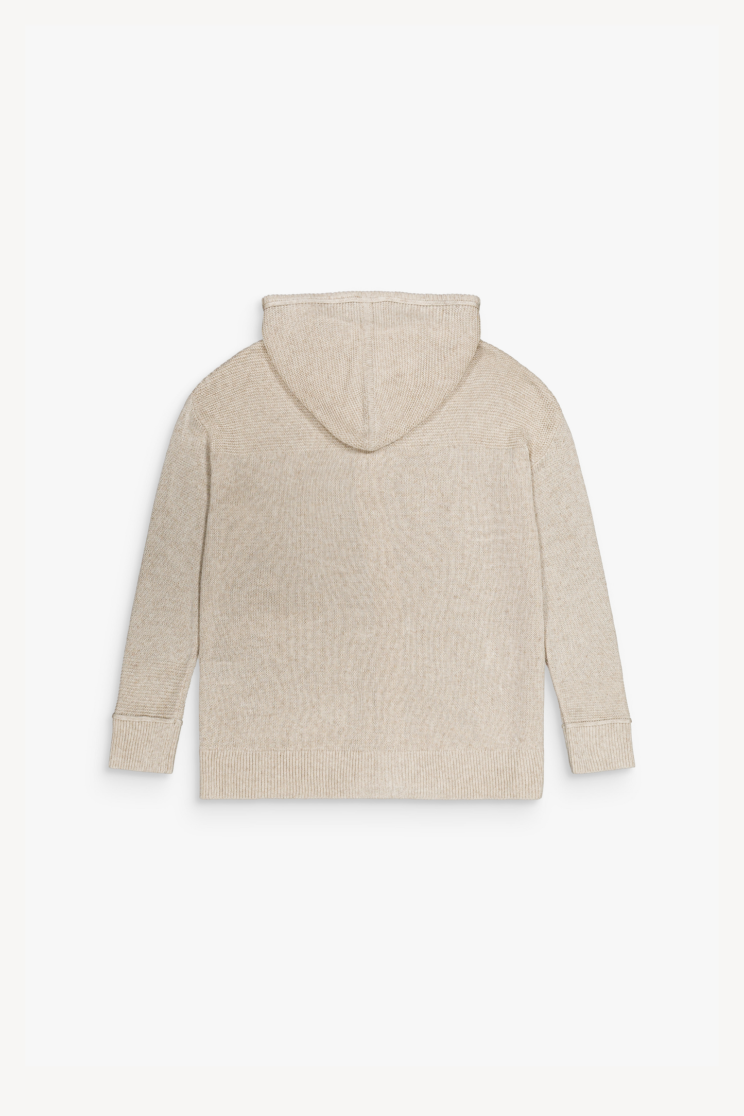 Hooded vest in beige