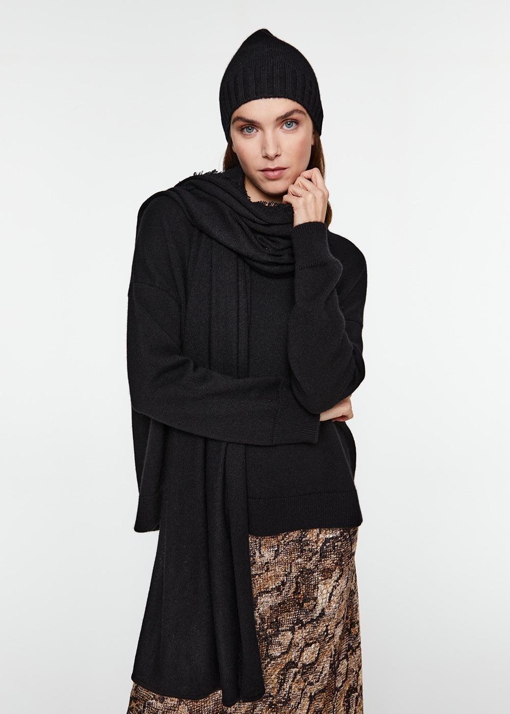 pull écharpe bonnet cachemire