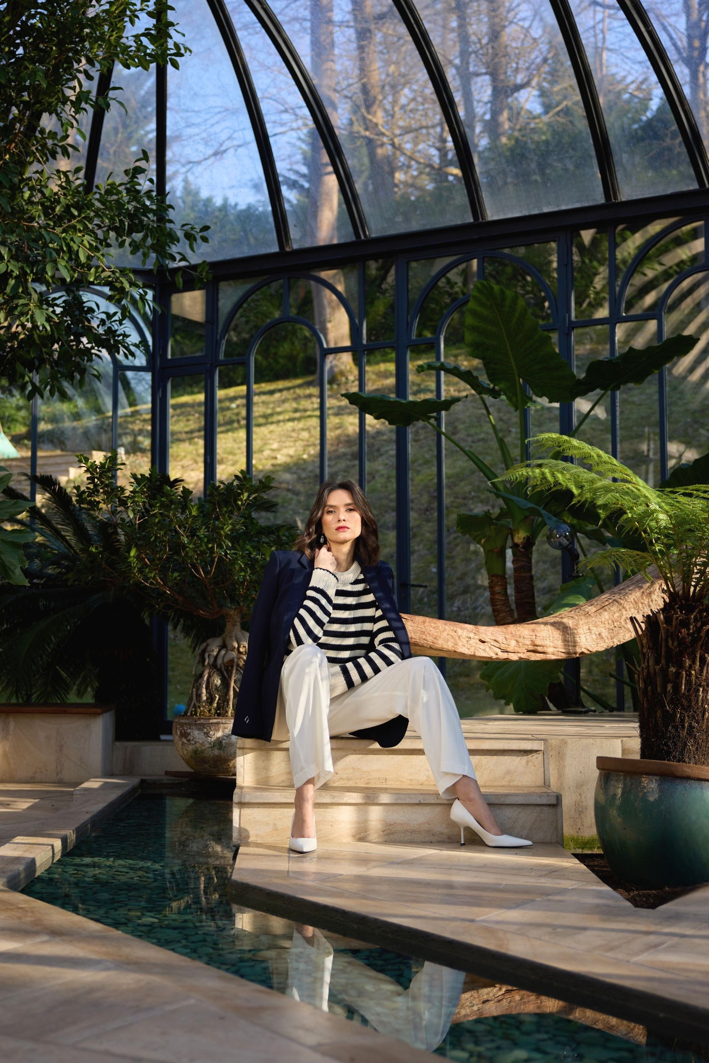 Navy striped sweater