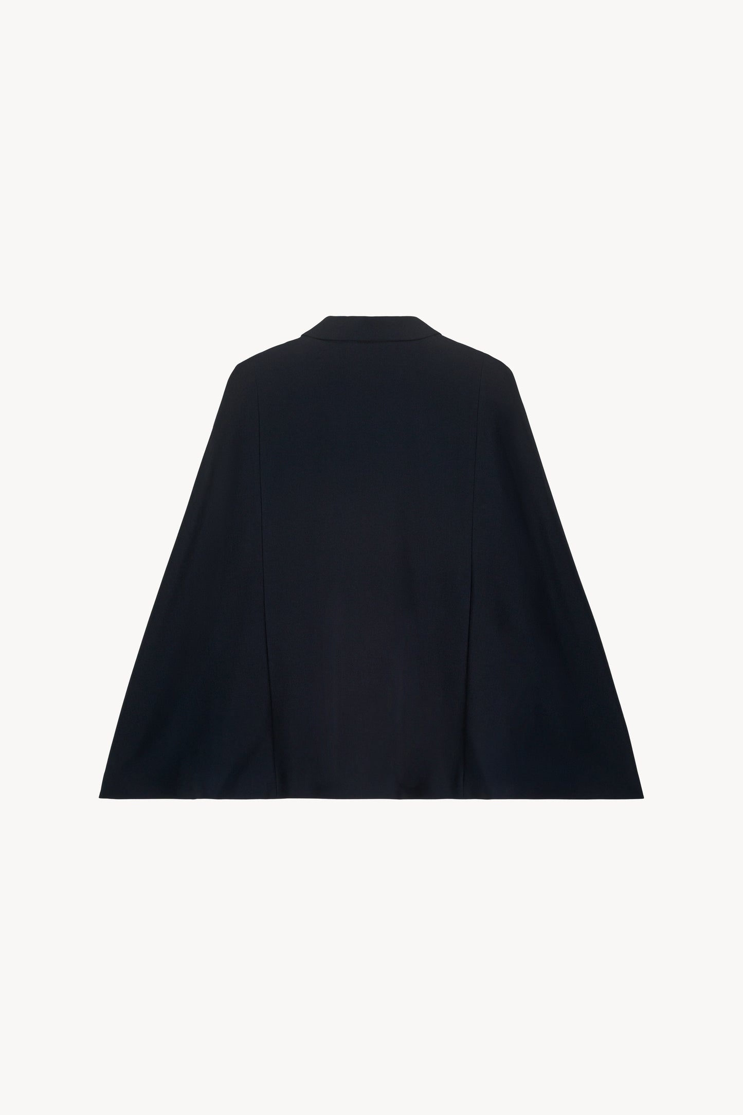 Navy double-breasted cape jacket
