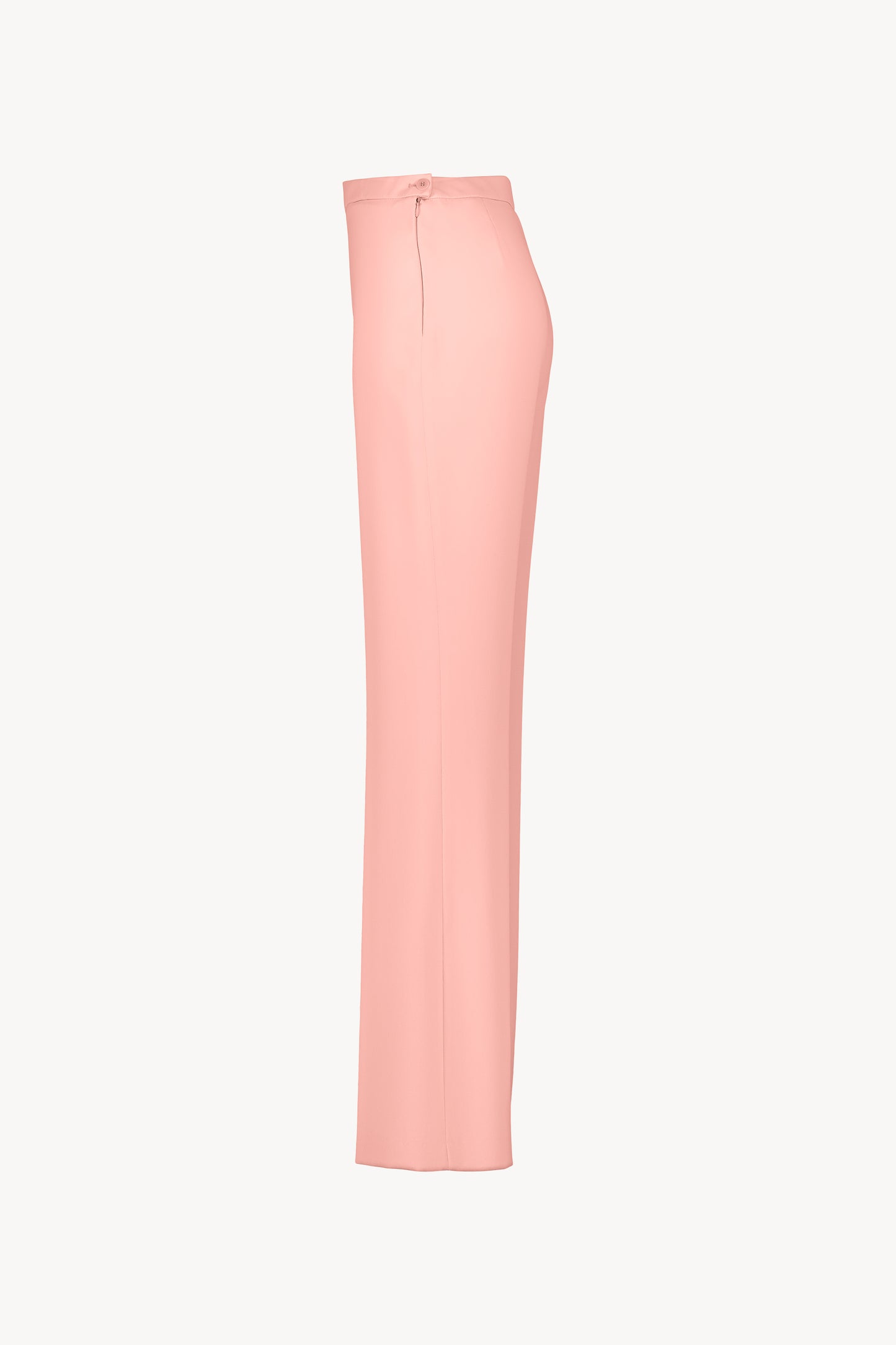 Pantalon fluide abricot à taille haute avec une coupe évasée