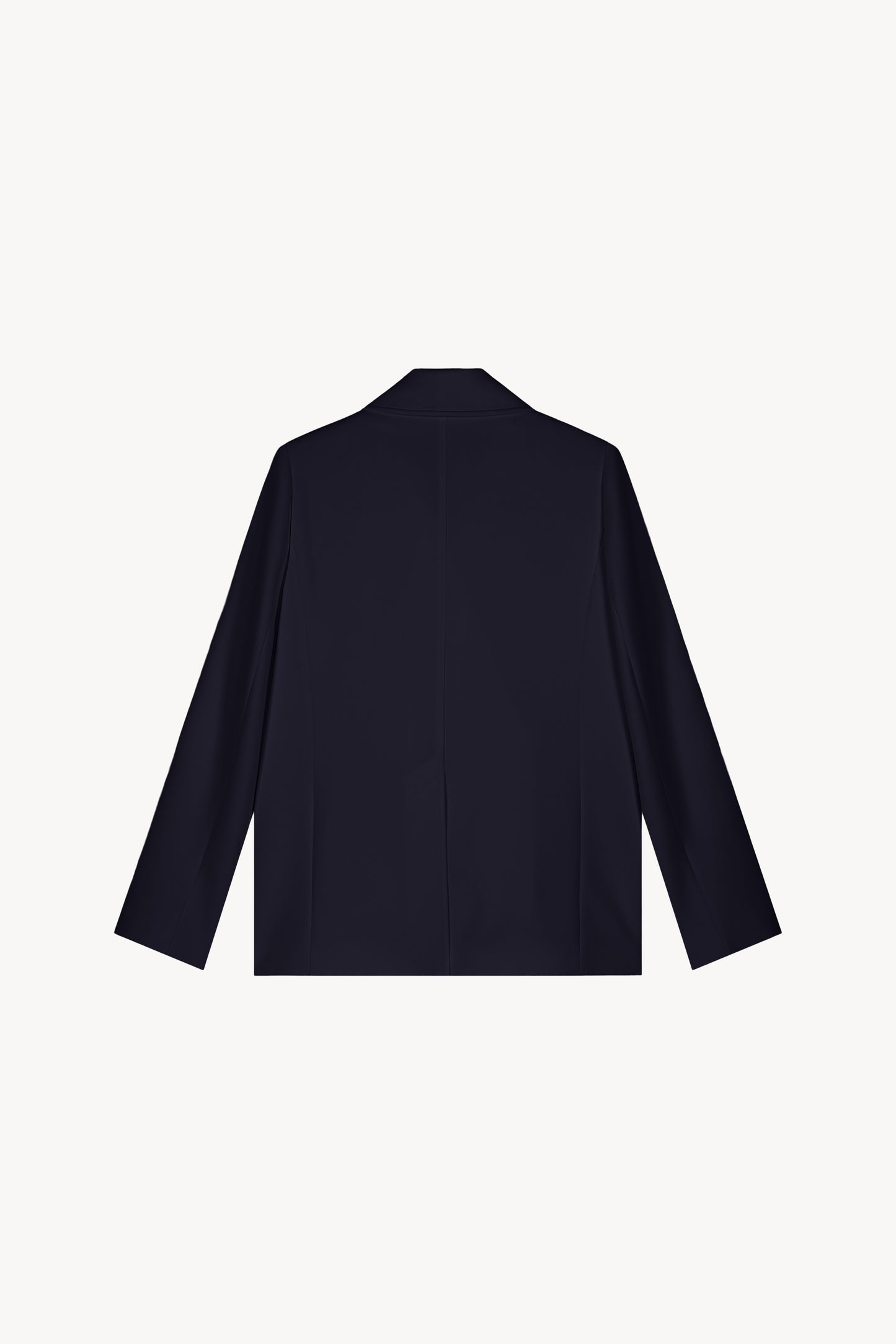 Manteau caban croisé marine avec une coupe oversize