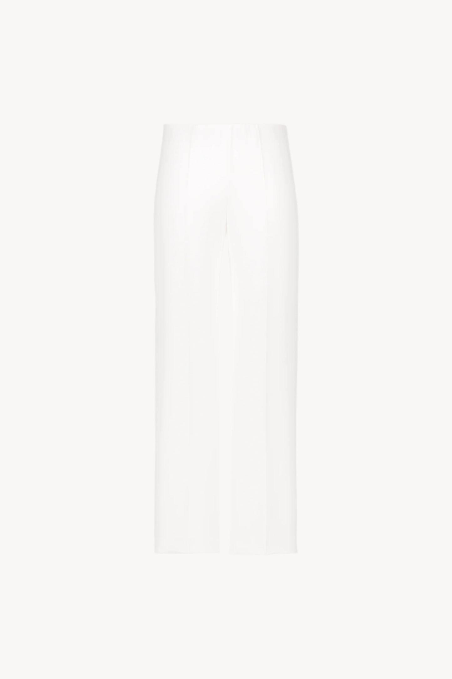 Pantalon blanc à plis taille haute, d'une longueur 7/8ème, pour une silhouette élancée et élégante.