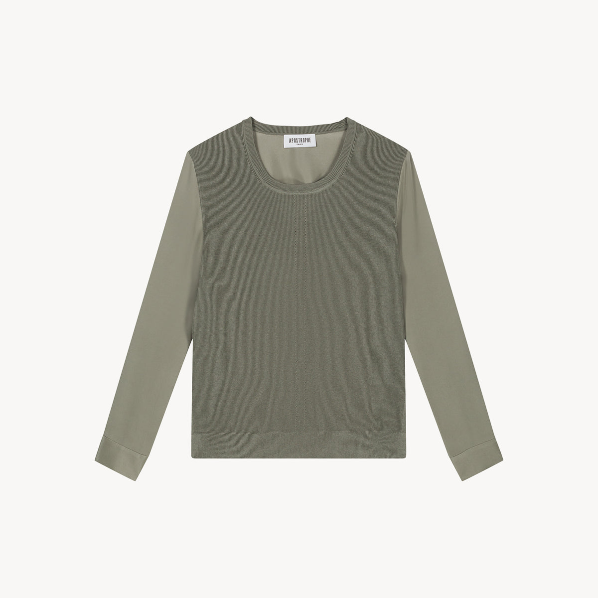 Haut BEL AIR En Maille Trompe-l'œil Bi-matière Noir - Taille 38/40, Occasion Très Bon état