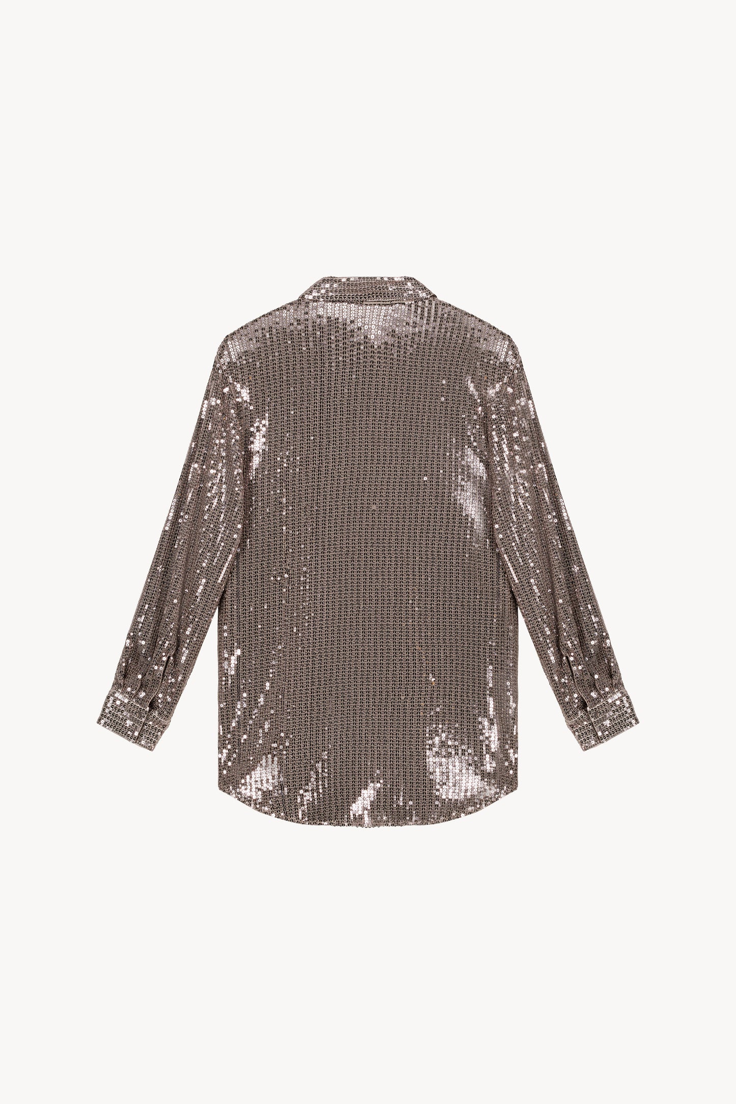 Chemise à sequins taupe moyen