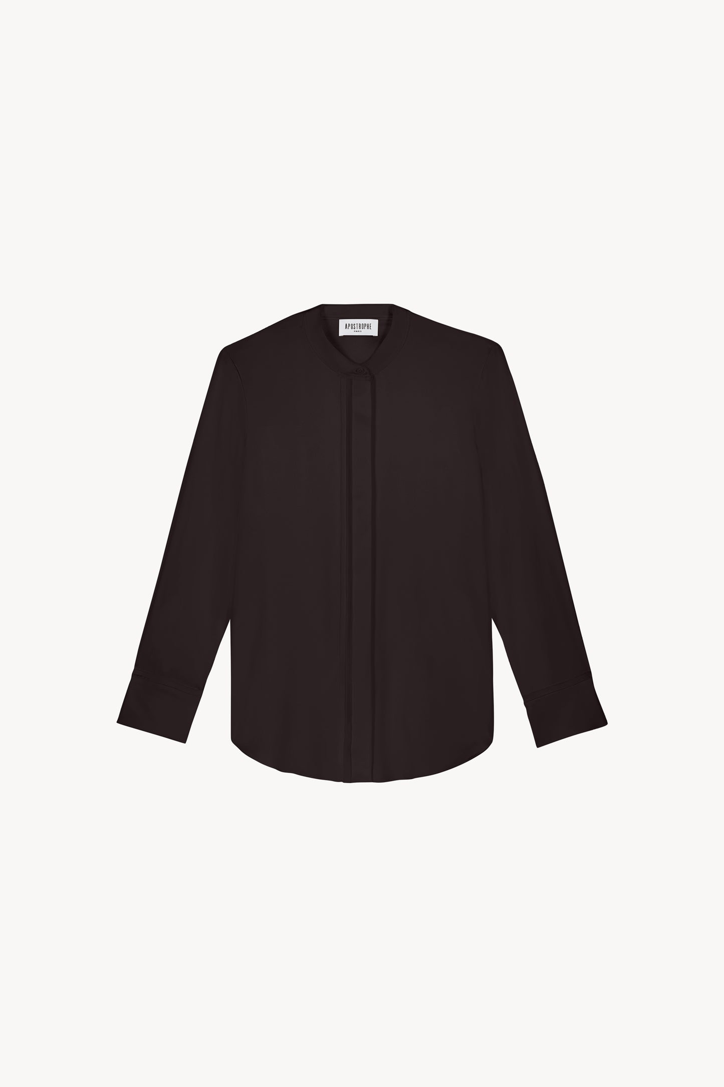 Ebony collarless shirt
