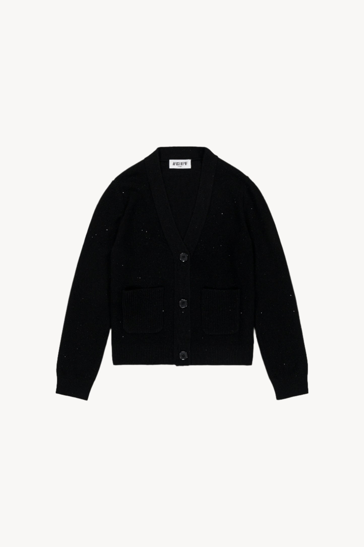 Black lurex cashmere vest