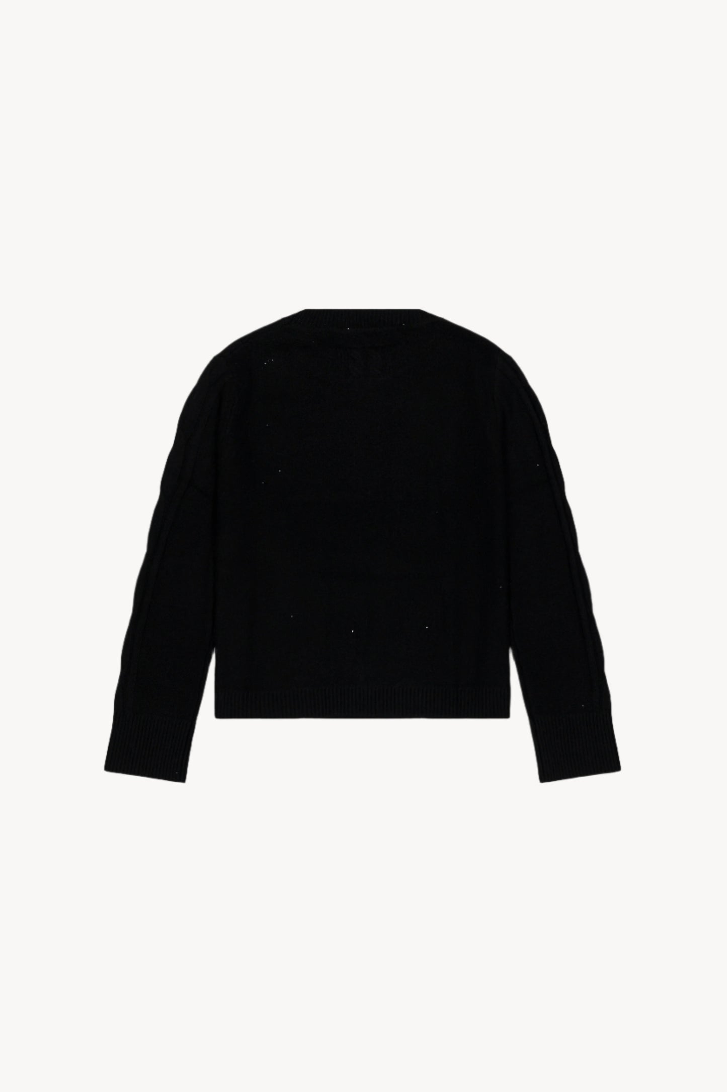 Pull torsadé en cachemire noir