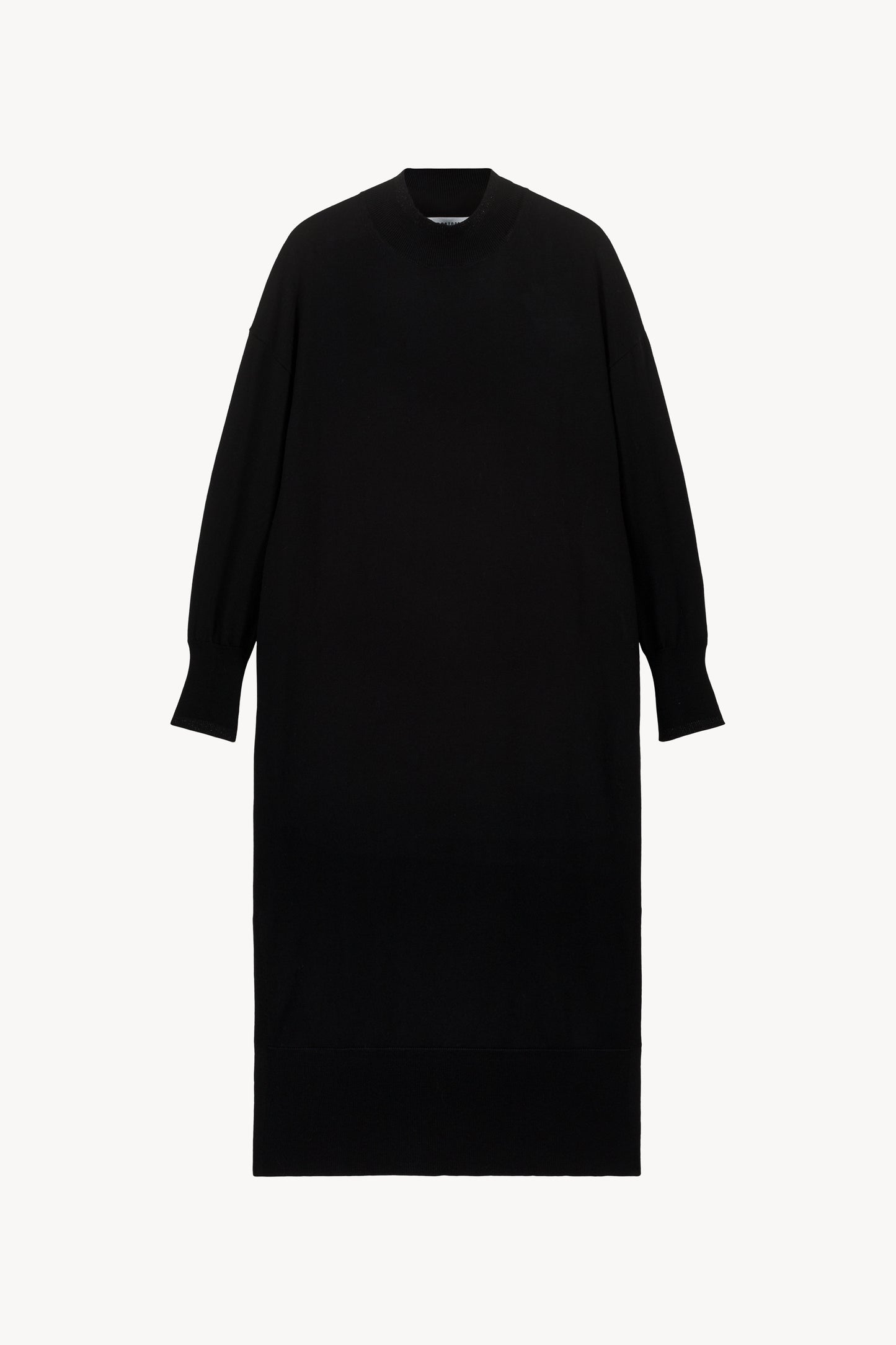 Black funnel neck dress
