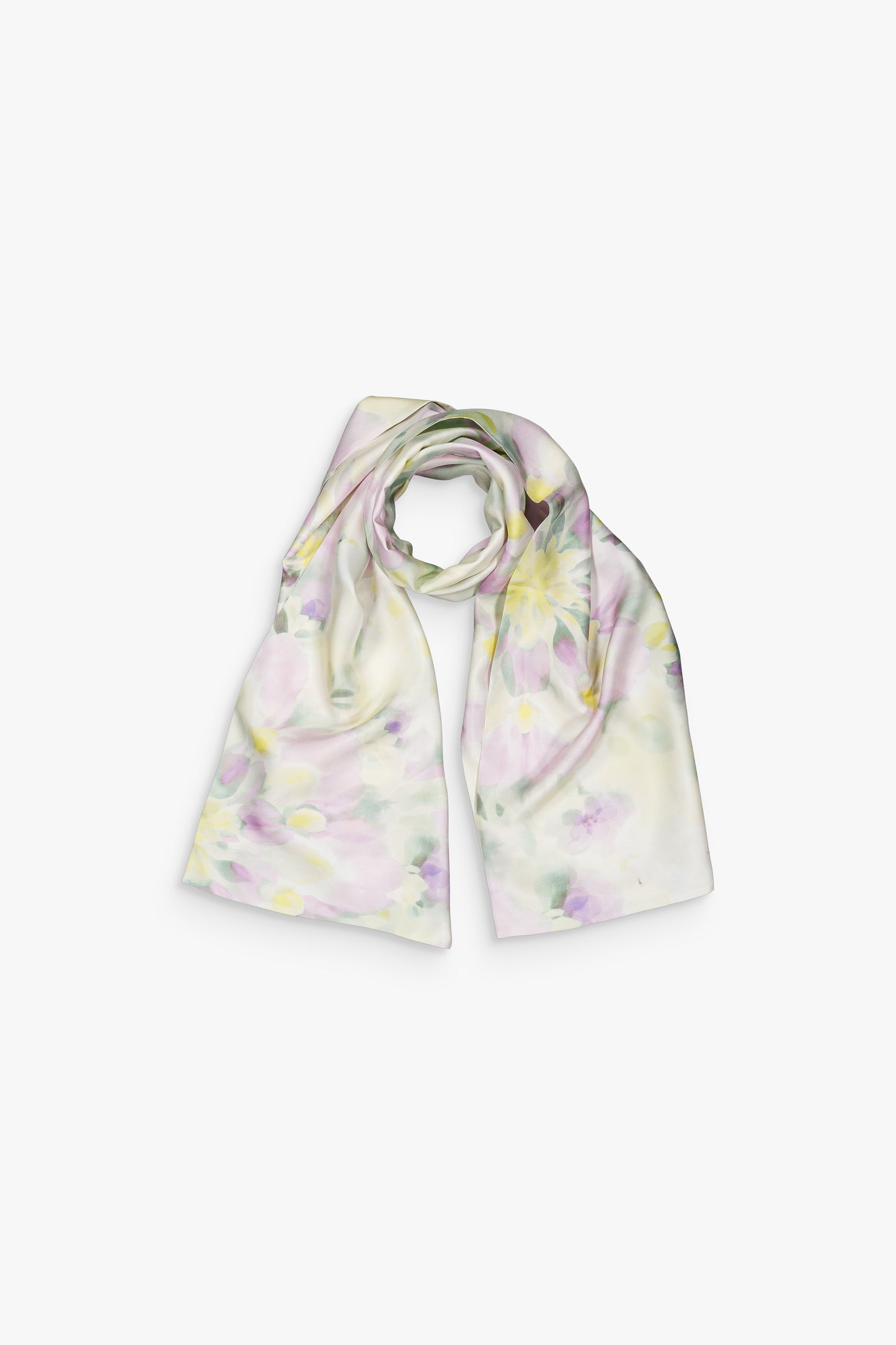Psychedelic print stole in silk twill