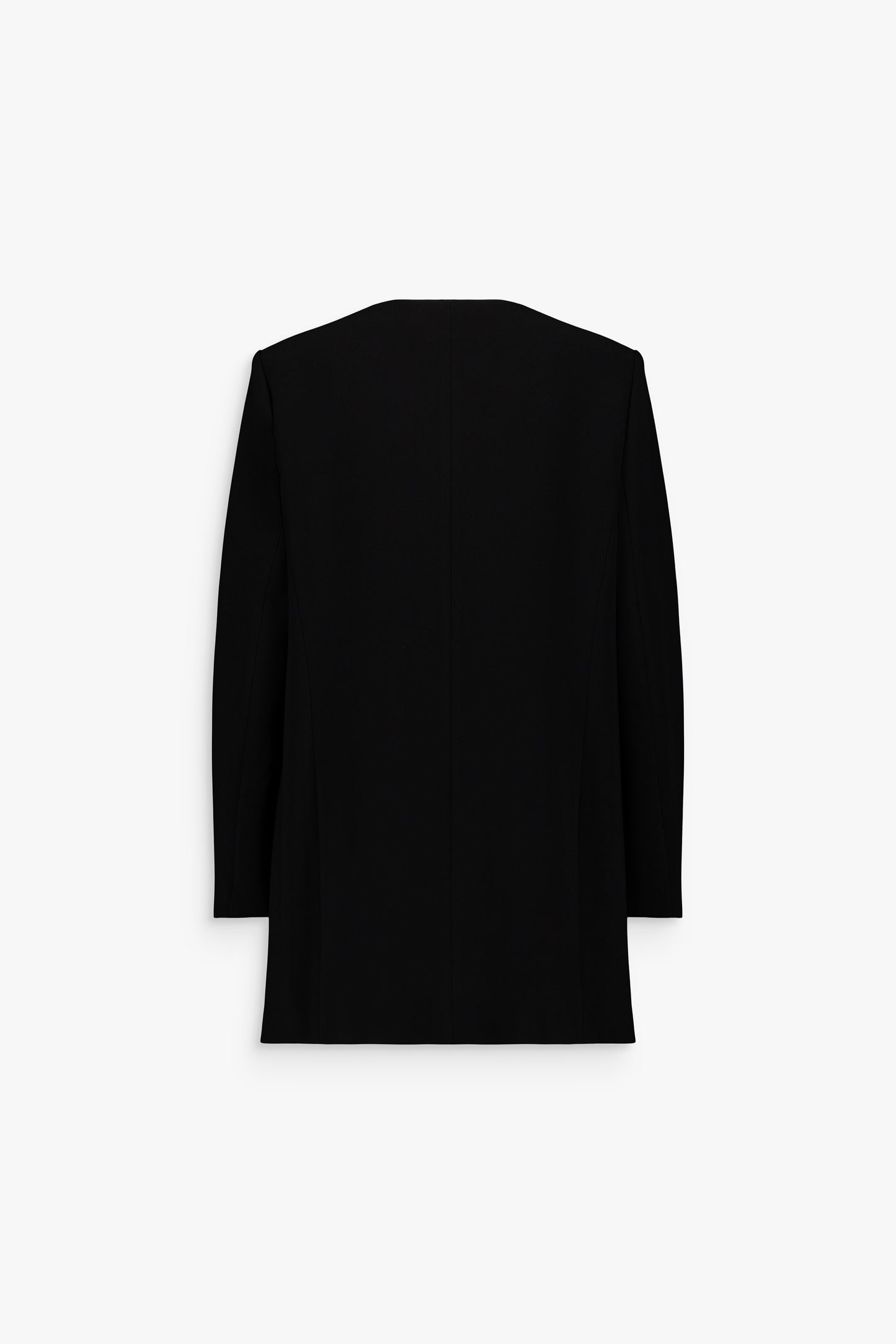 Veste noire, coupe droite avec boutons bijoux, parfaite pour un look élégant.