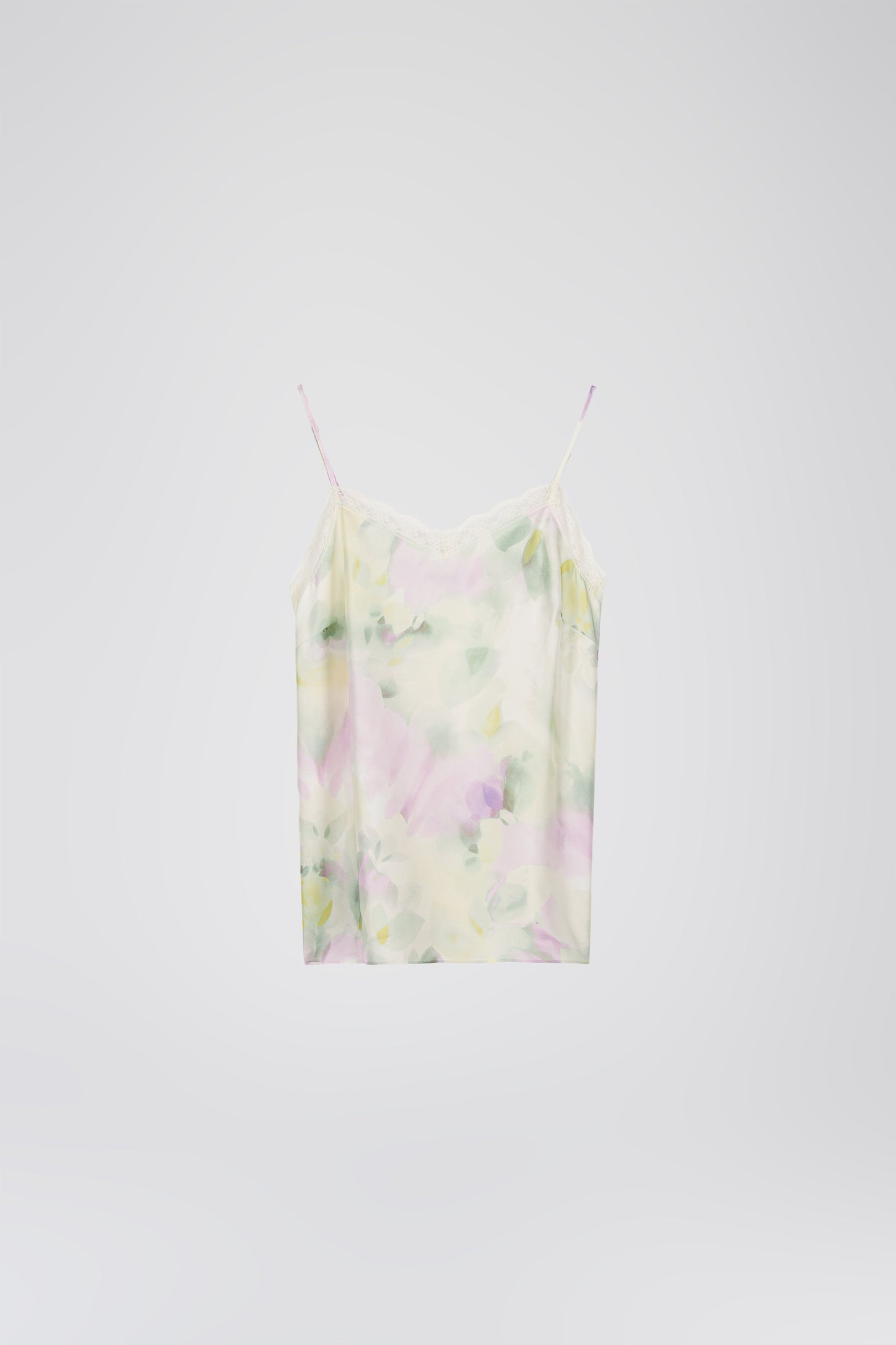 Psychedelic printed camisole in silk twill