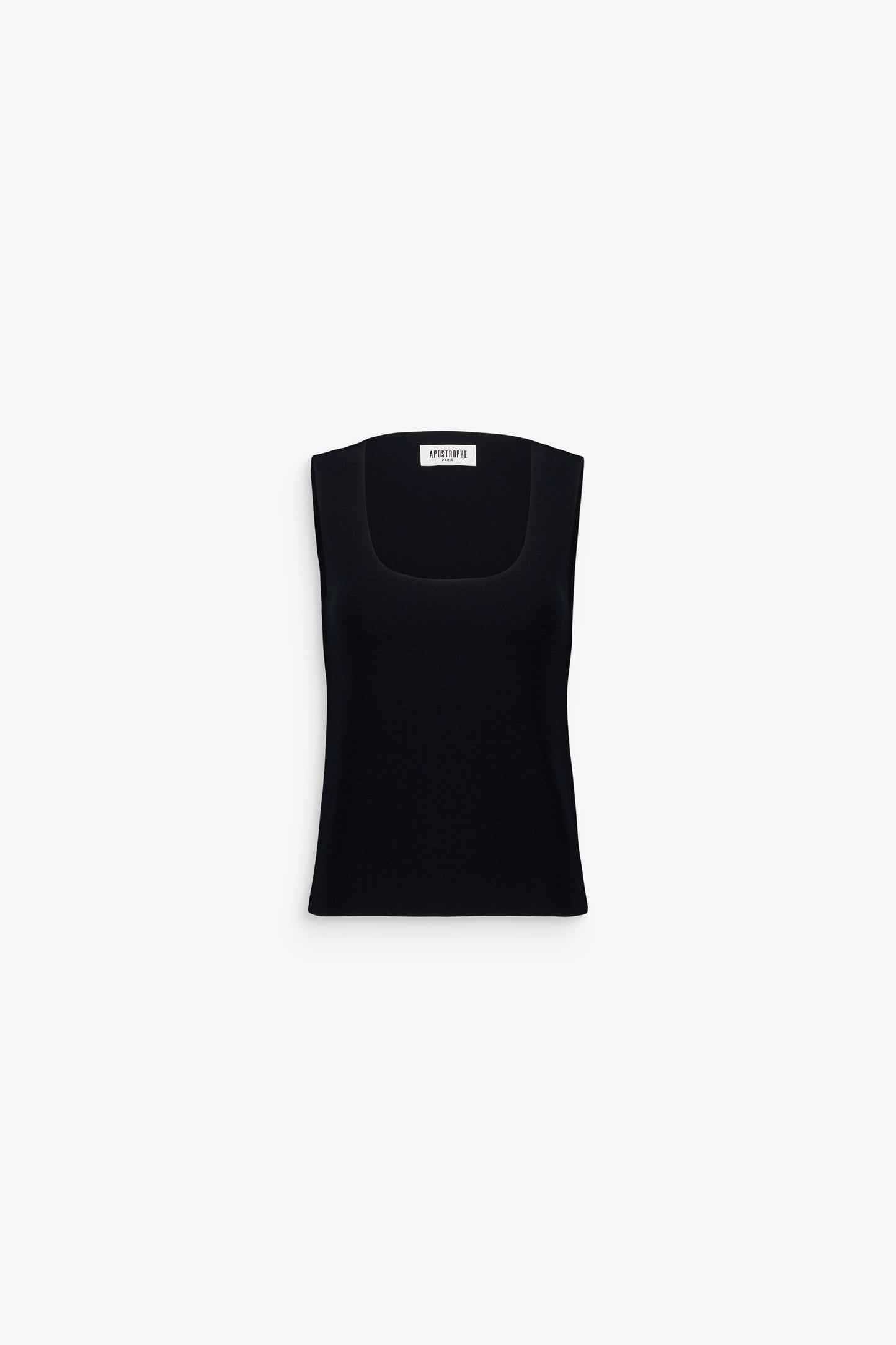 Débardeur marine, encolure carrée