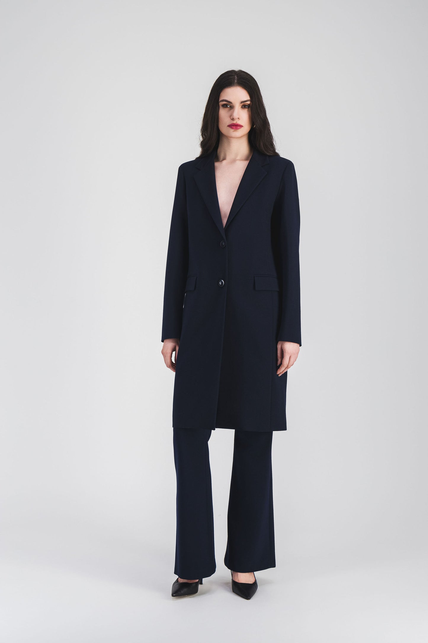 Manteau long marine