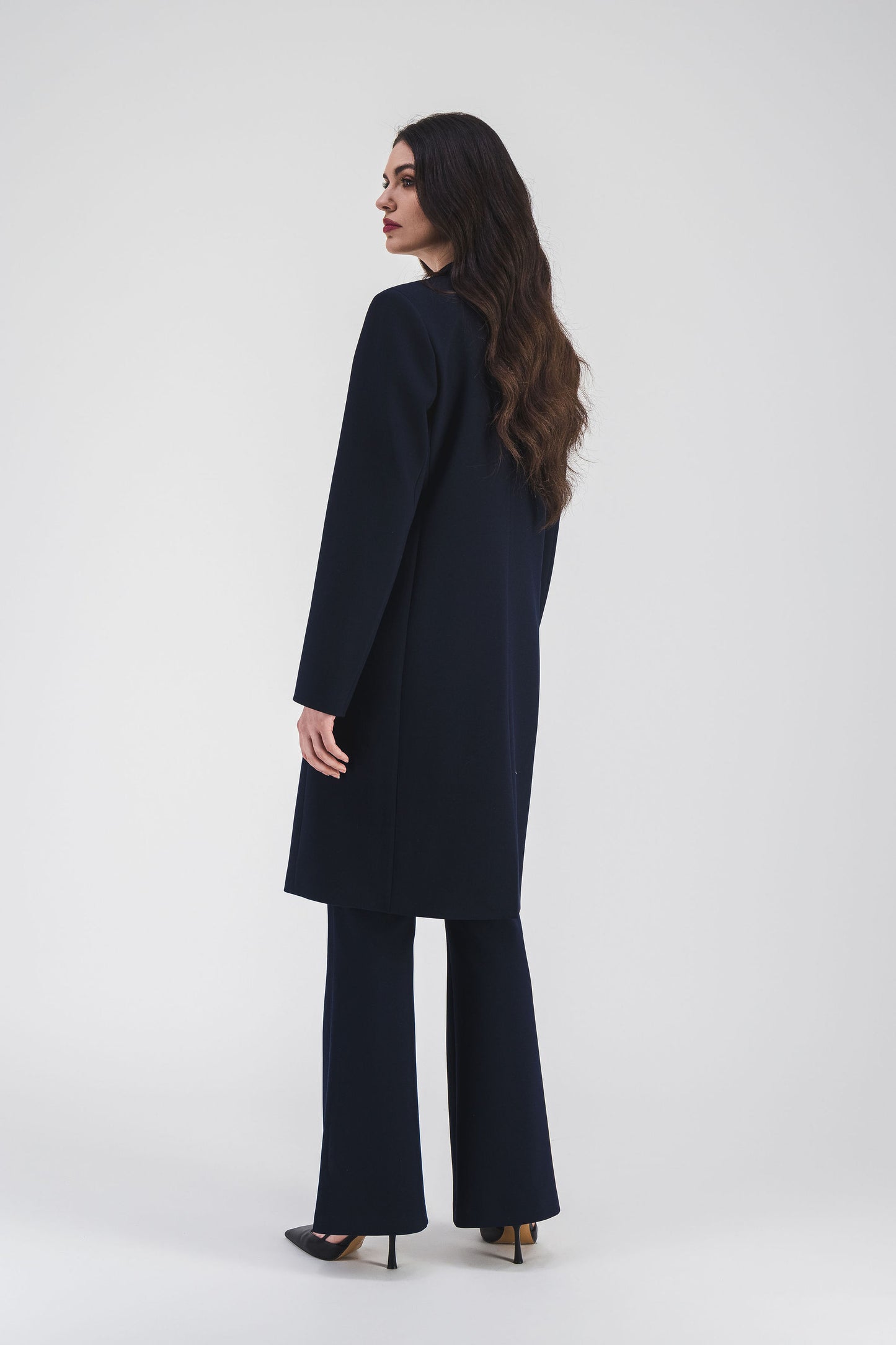 Manteau long marine