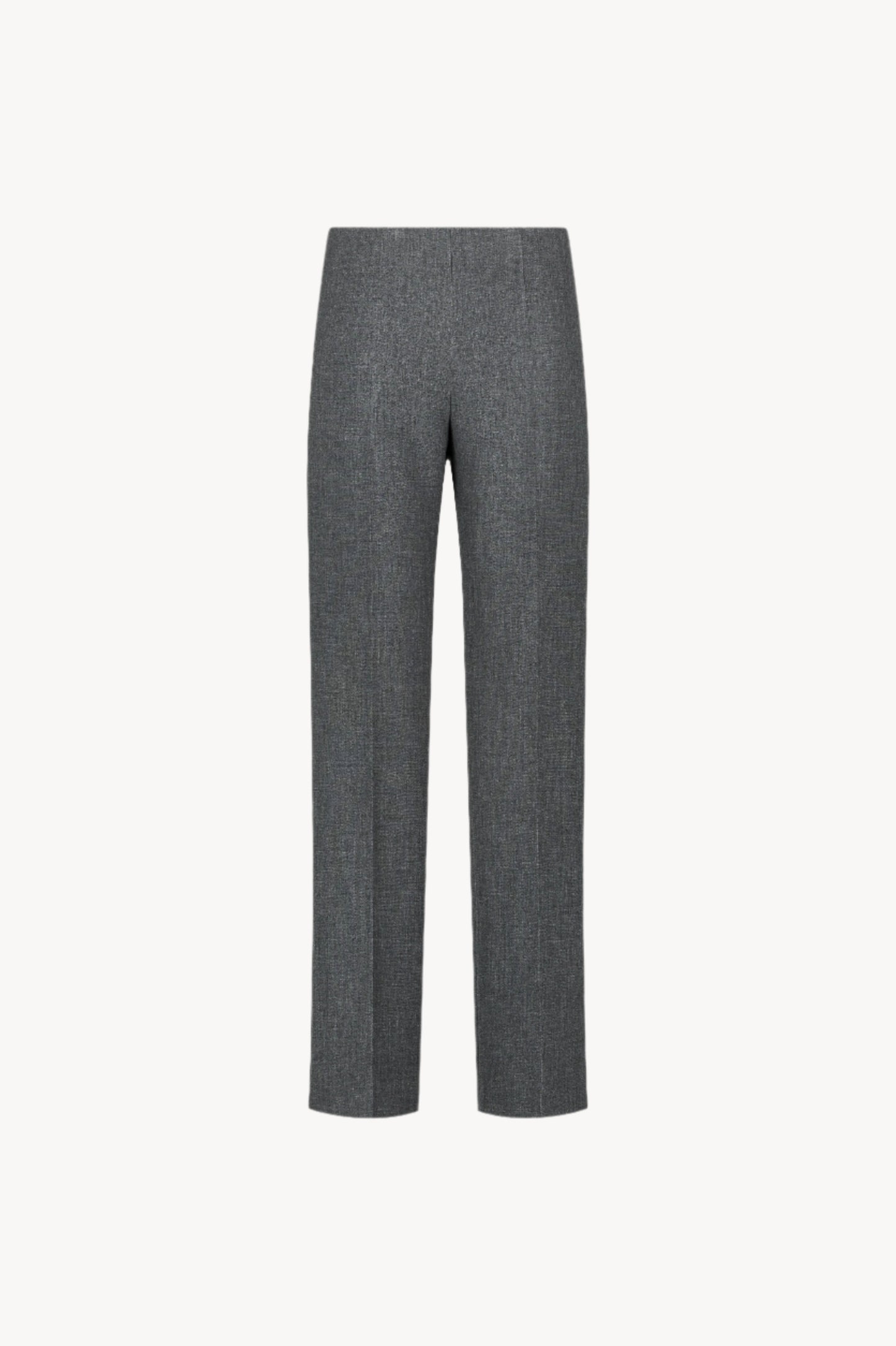Pantalon droit à plis gris