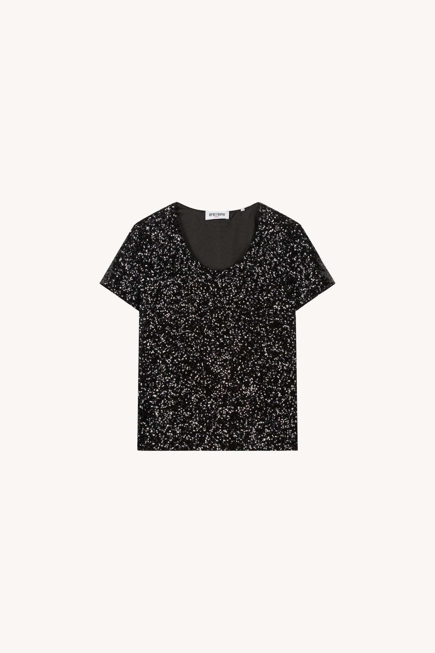 Ce top à sequins noir est la pièce parfaite pour scintiller lors d'occasions spéciales. Ses manches courtes et son col rond arbore un look décontracté qui contrebalance avec la sophistication des sequins. Ce top habillera de manière élégante vos tenues d'une manière élégante et glamour.
Col rond
Sequins noir