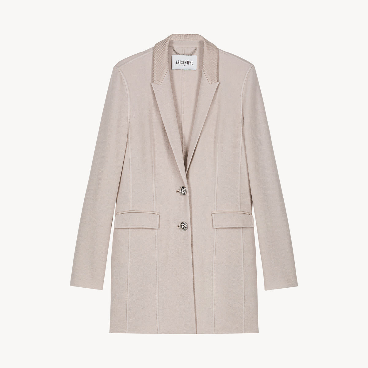 Long concrete wool blazer – APOSTROPHE PARIS - Main Image