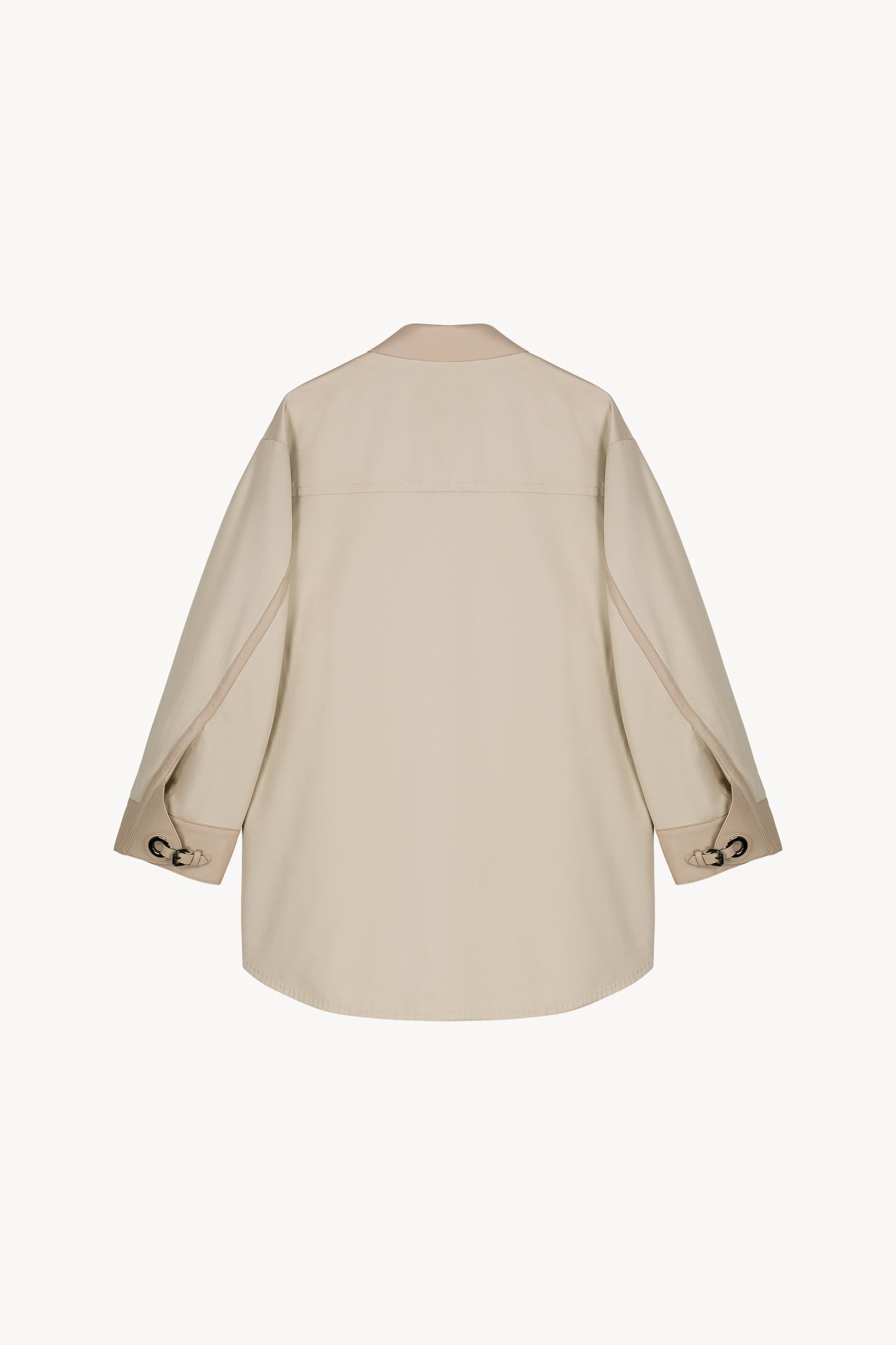 Manteau chemise beige