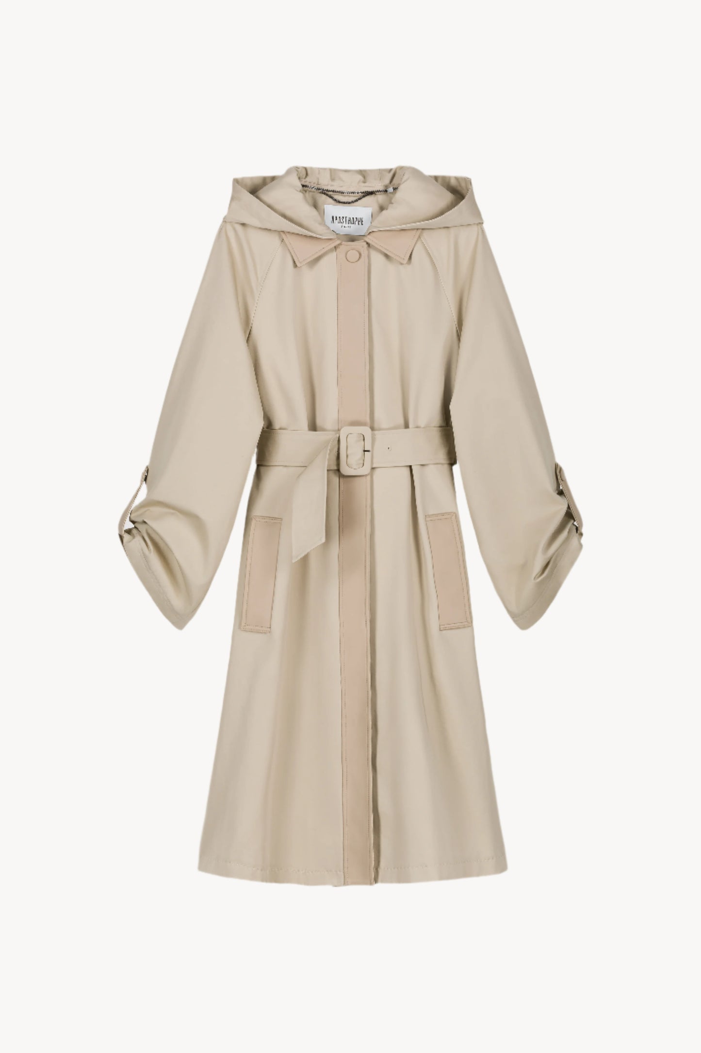 Mid-length beige parka