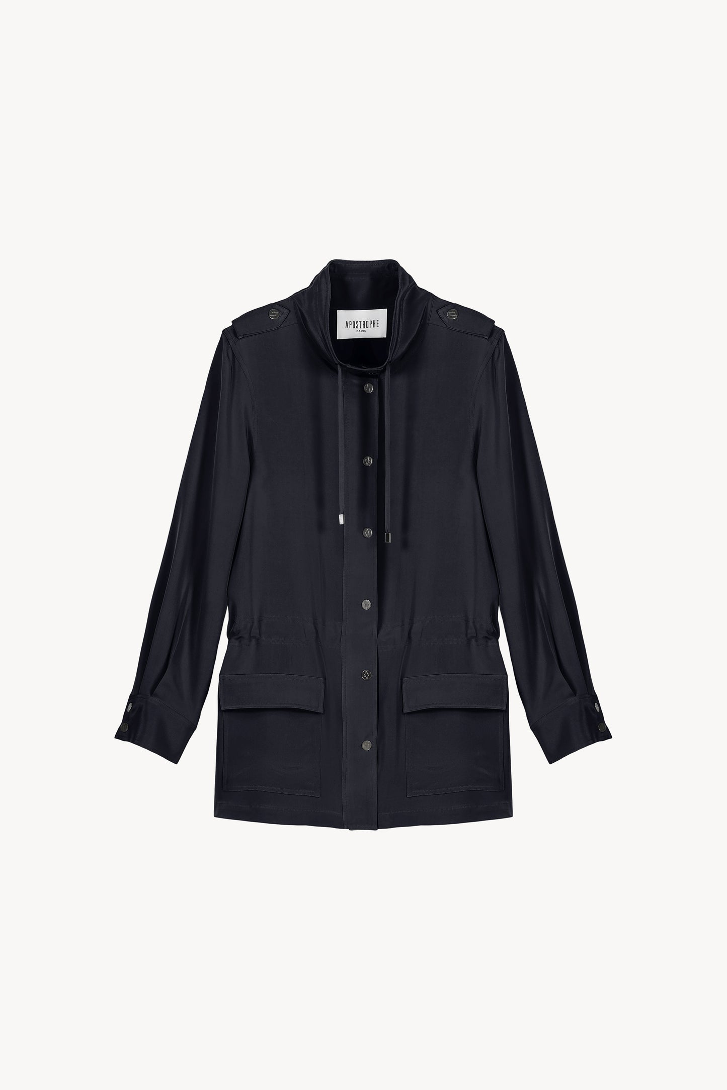 Navy blue flowing Saharan jacket