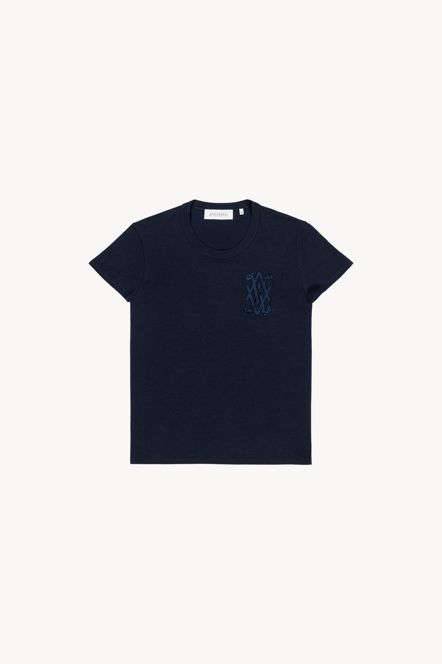 T-shirt broderie marine