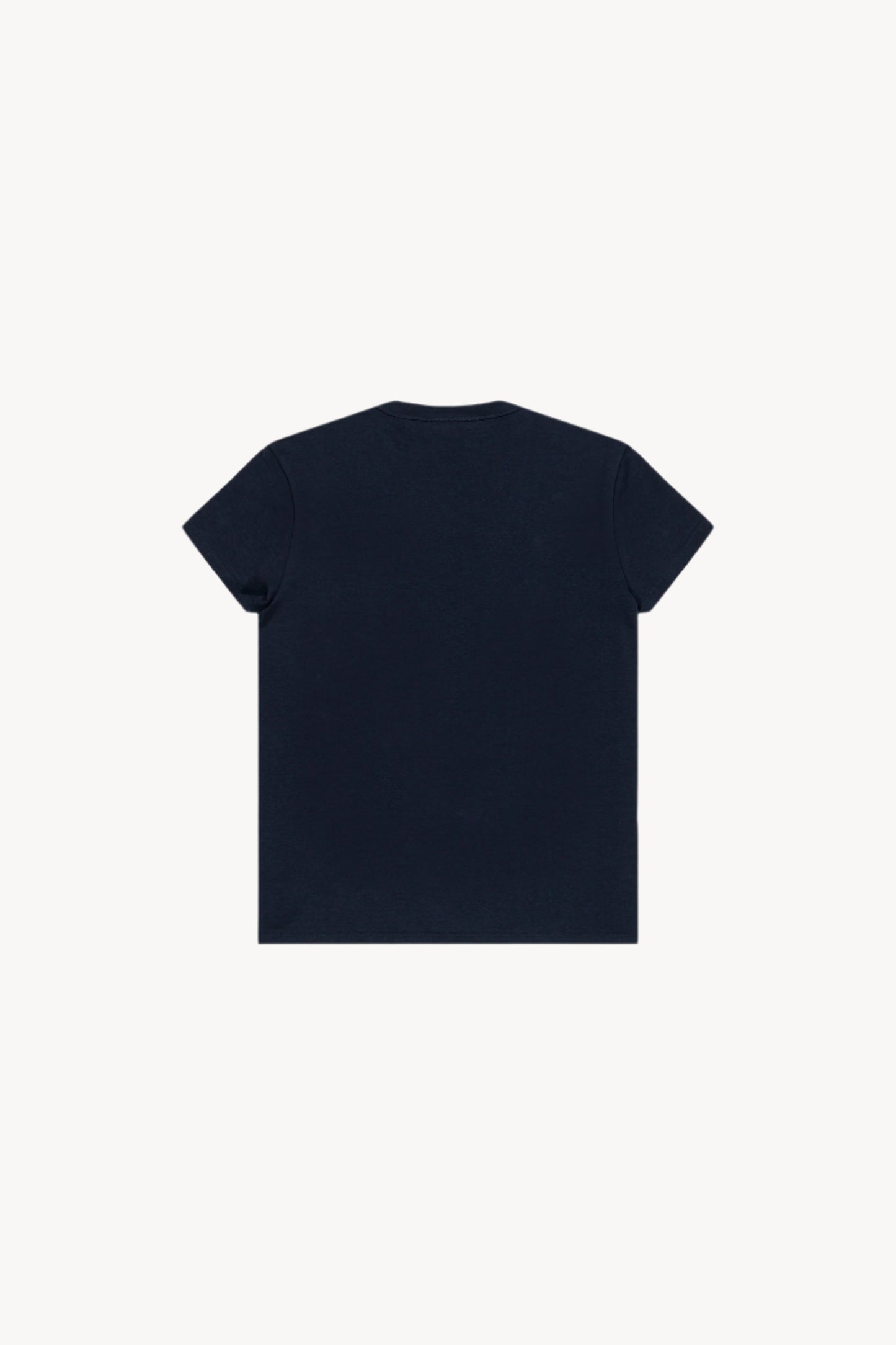 Navy beaded embroidered T-shirt