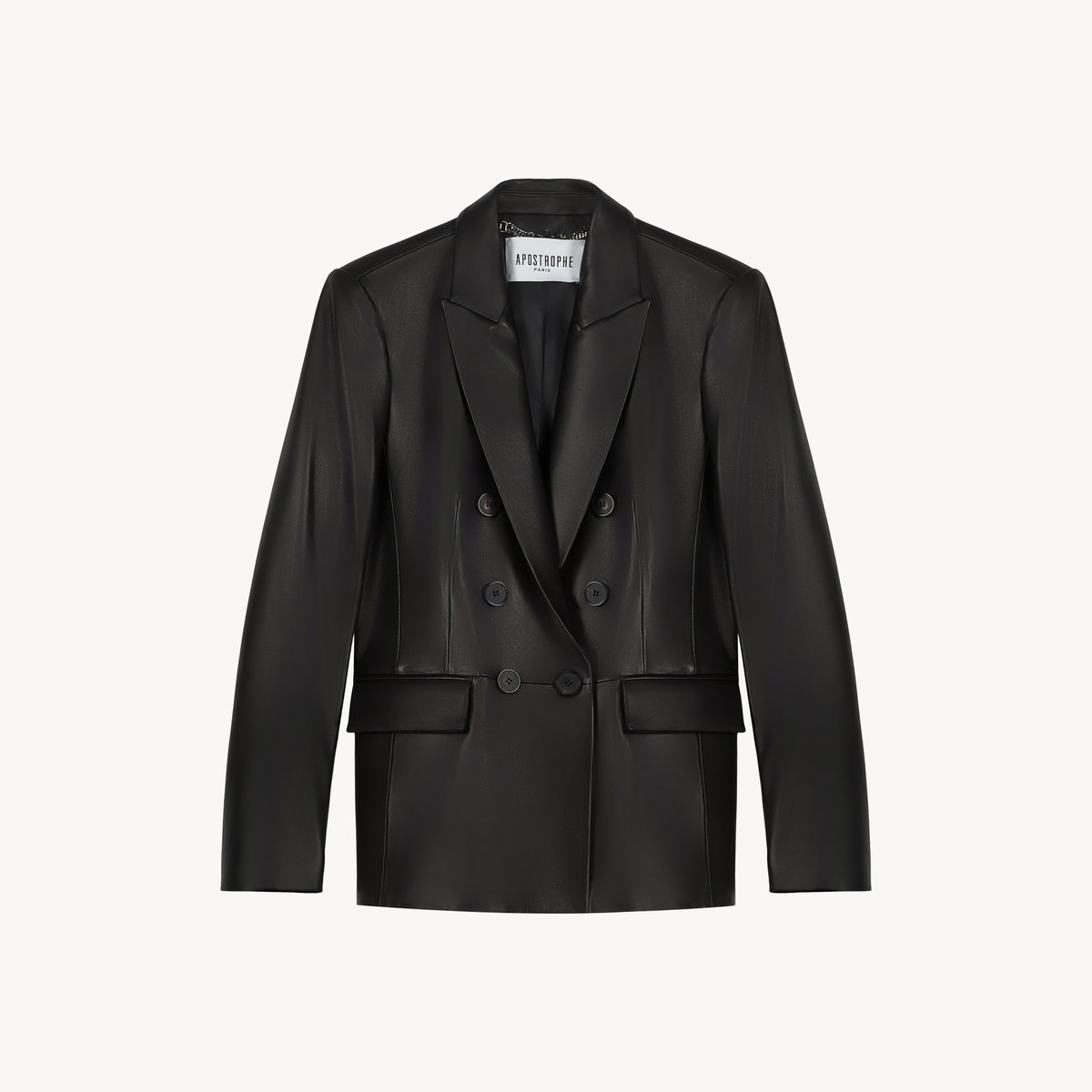 Black leather blazer – APOSTROPHE PARIS