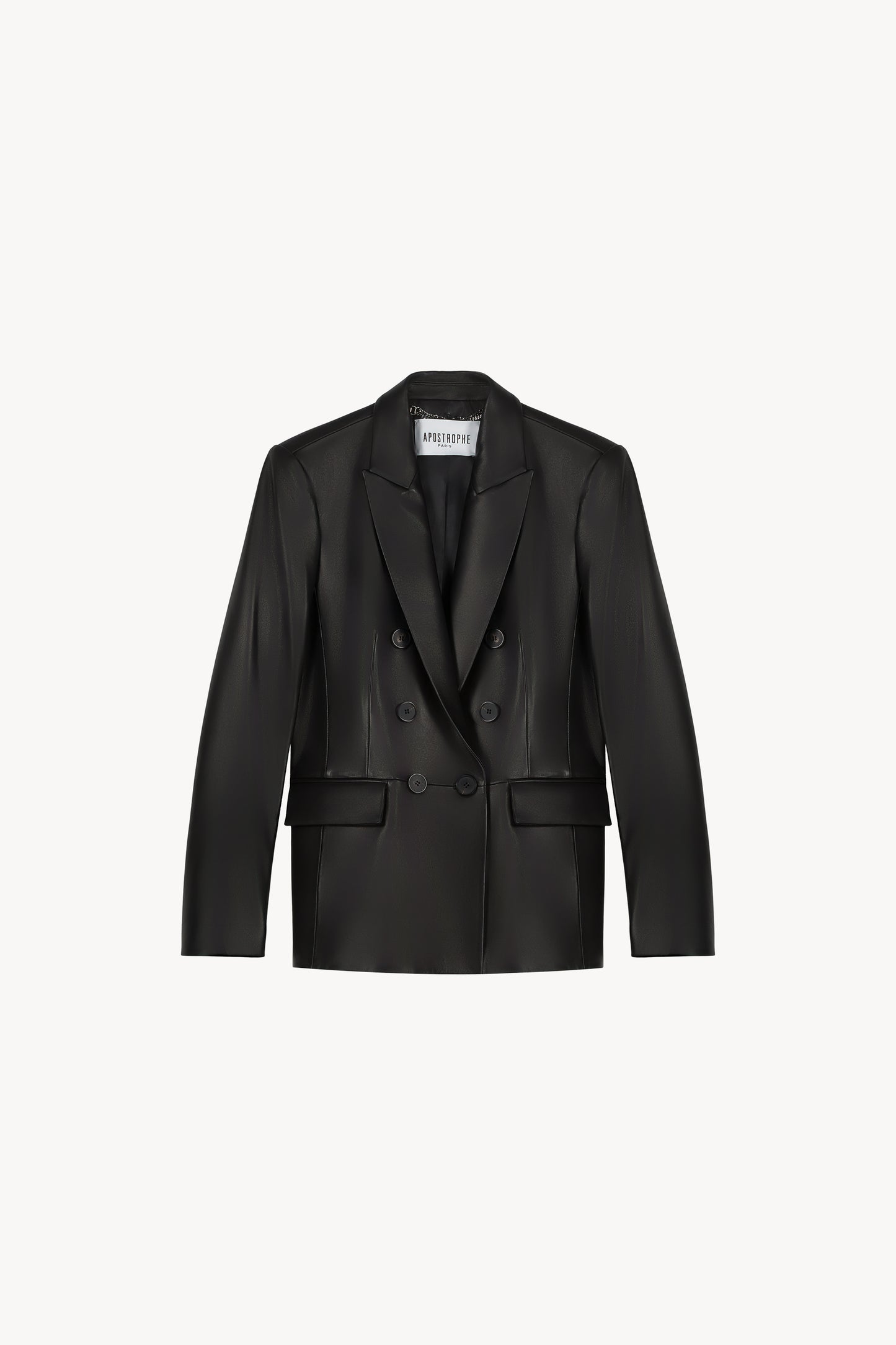 Black leather blazer