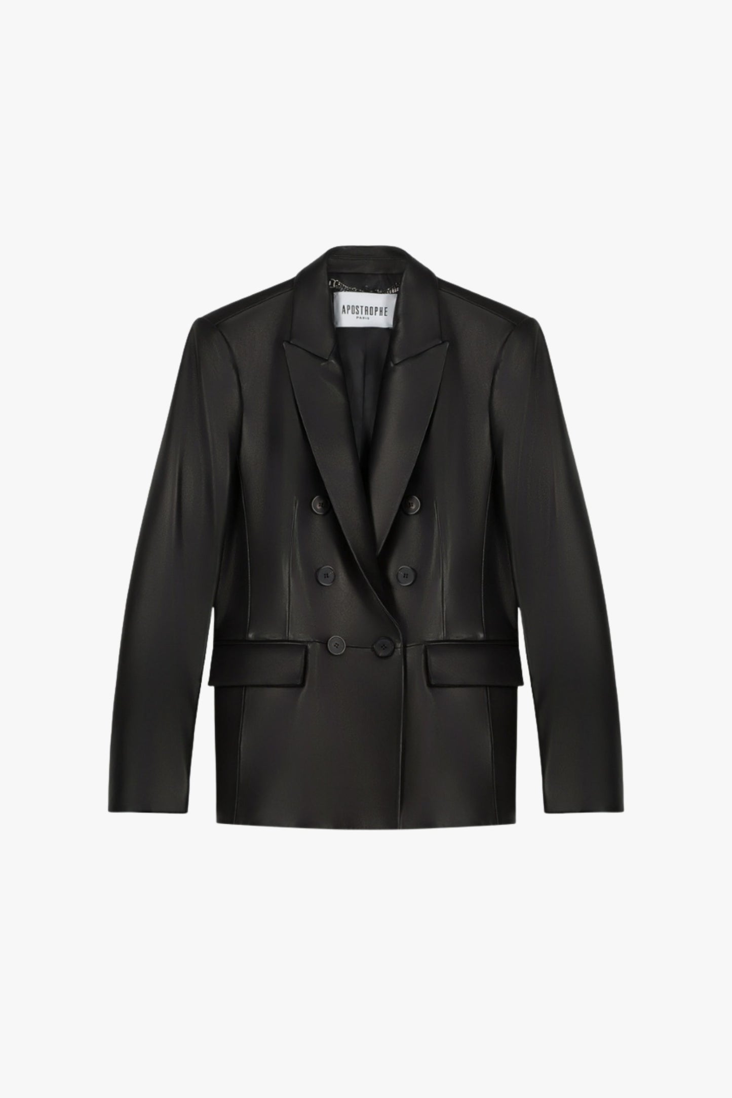 Black leather blazer