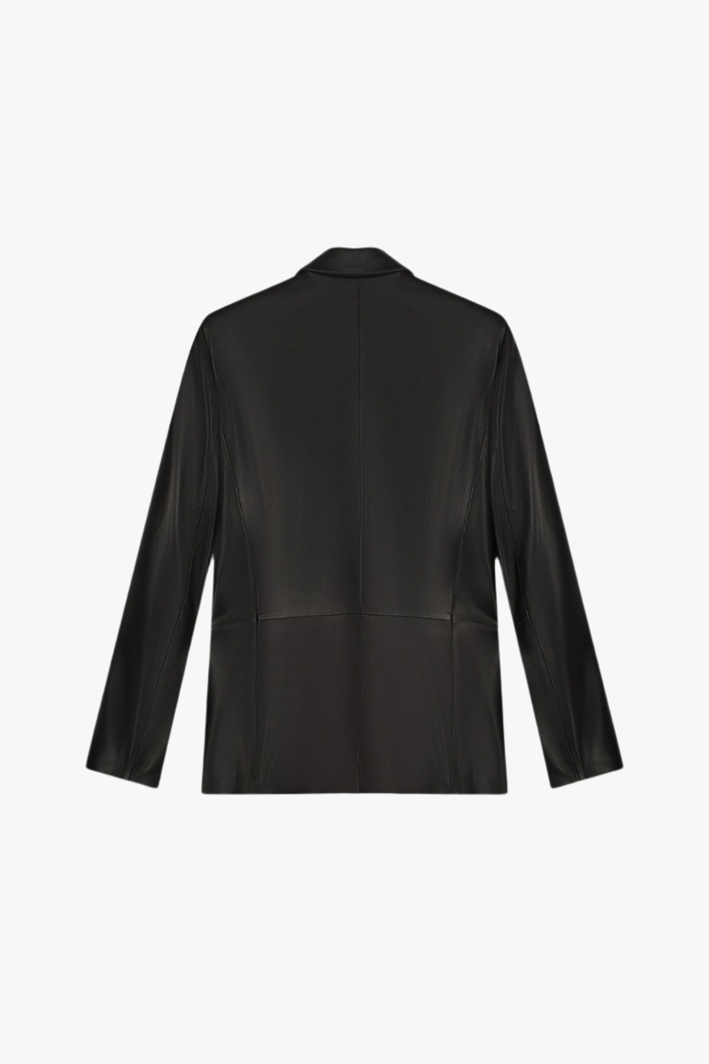 Black leather blazer