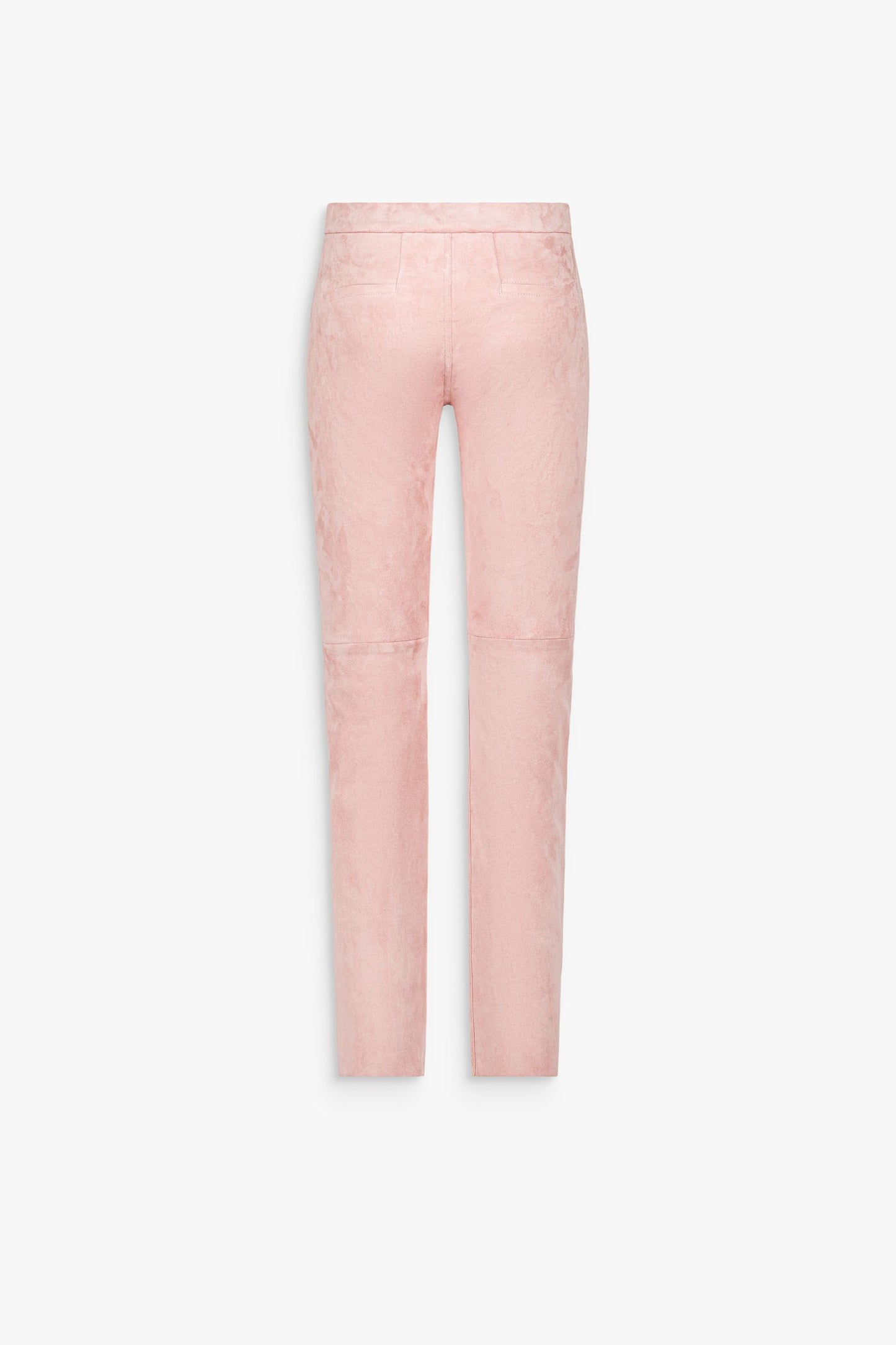 Pantalon en daim rose pale