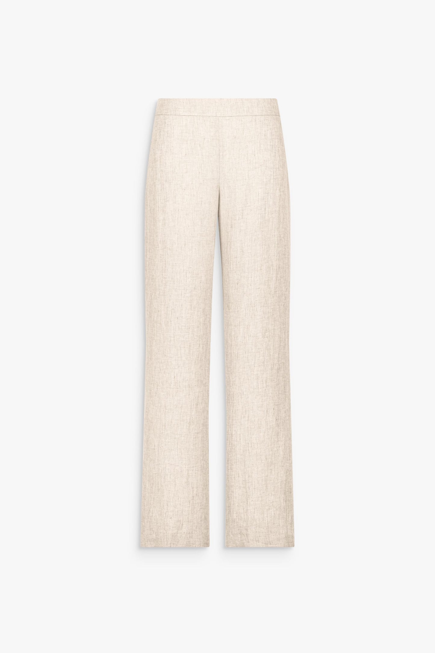 Pantalon droit beige moyen en lin