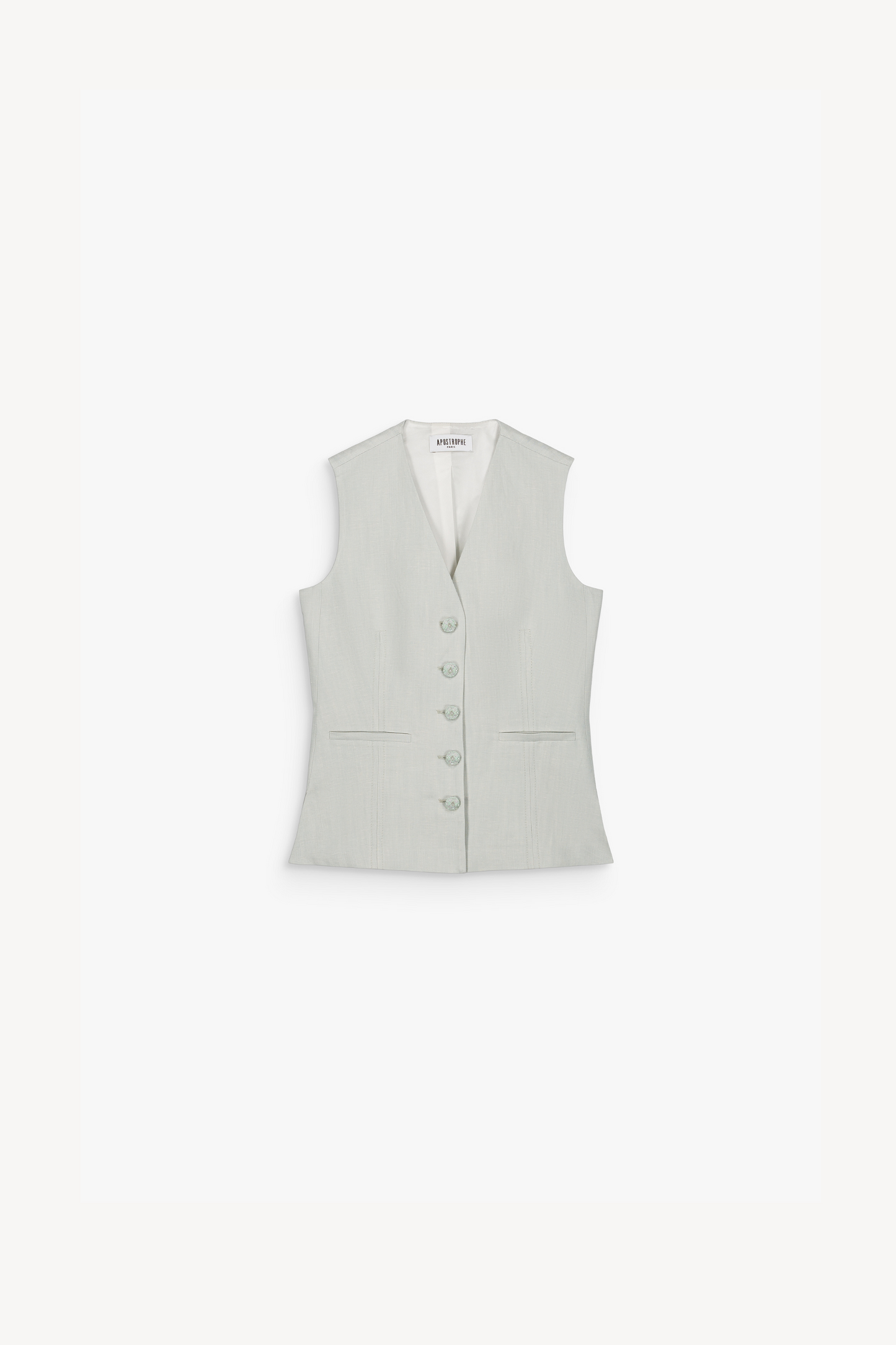 Gilet trois trous avec boutons en corne