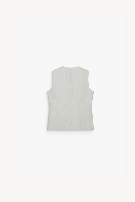 Gilet trois trous avec boutons en corne