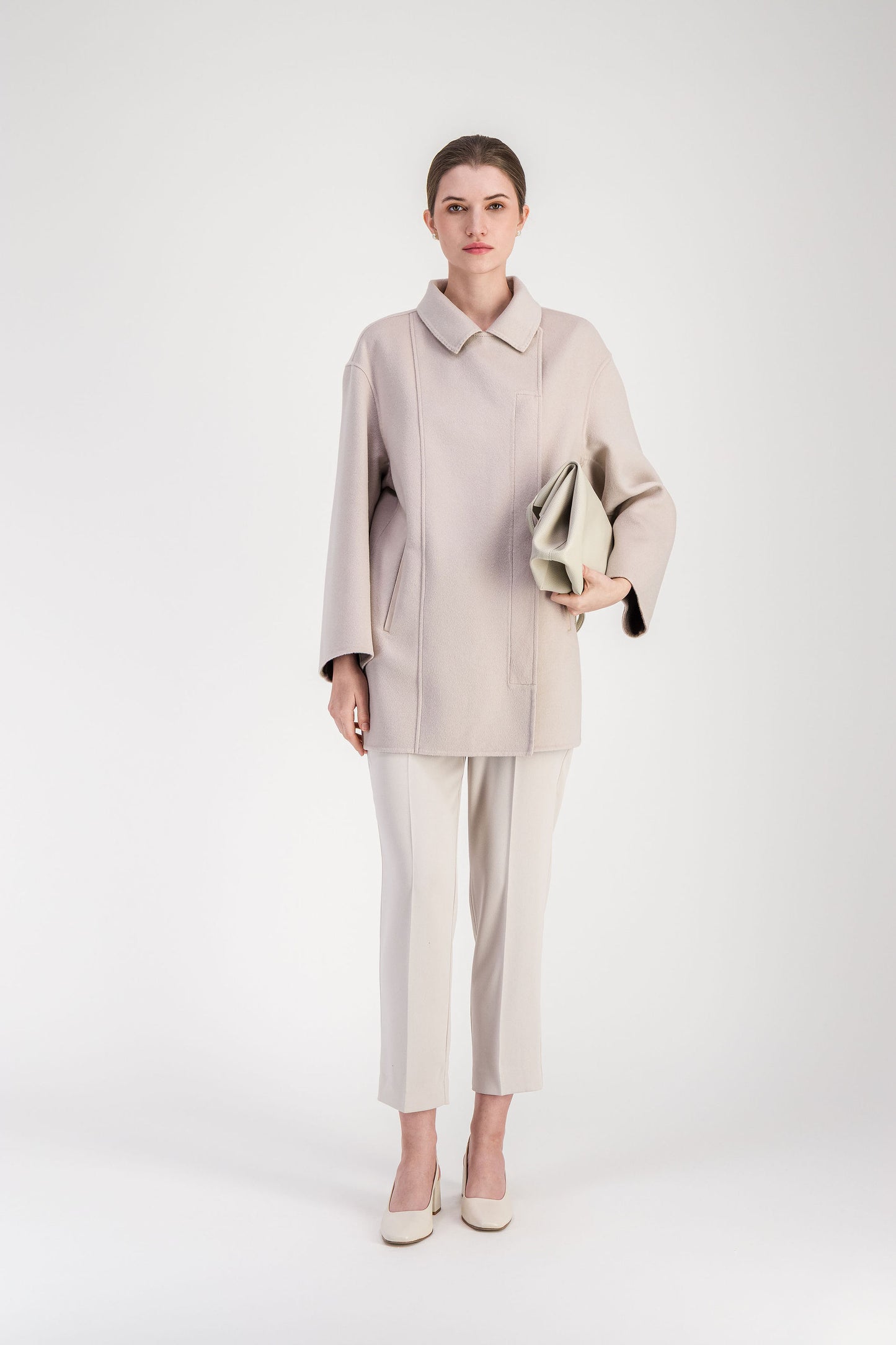 Manteau bouffant  beton en double face