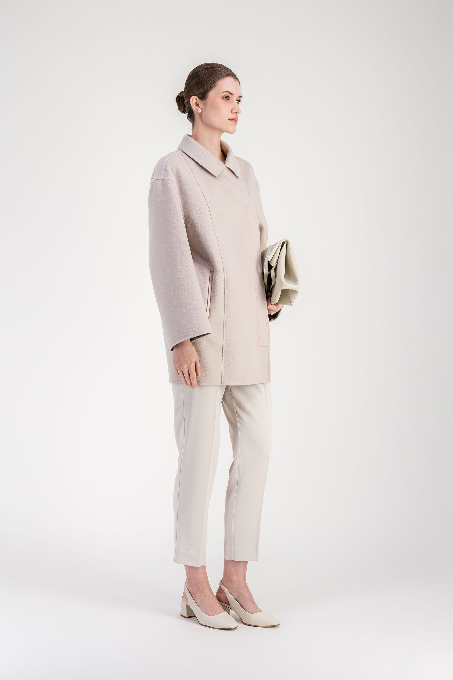 Manteau bouffant  beton en double face