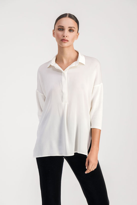 Off-white silk tunic