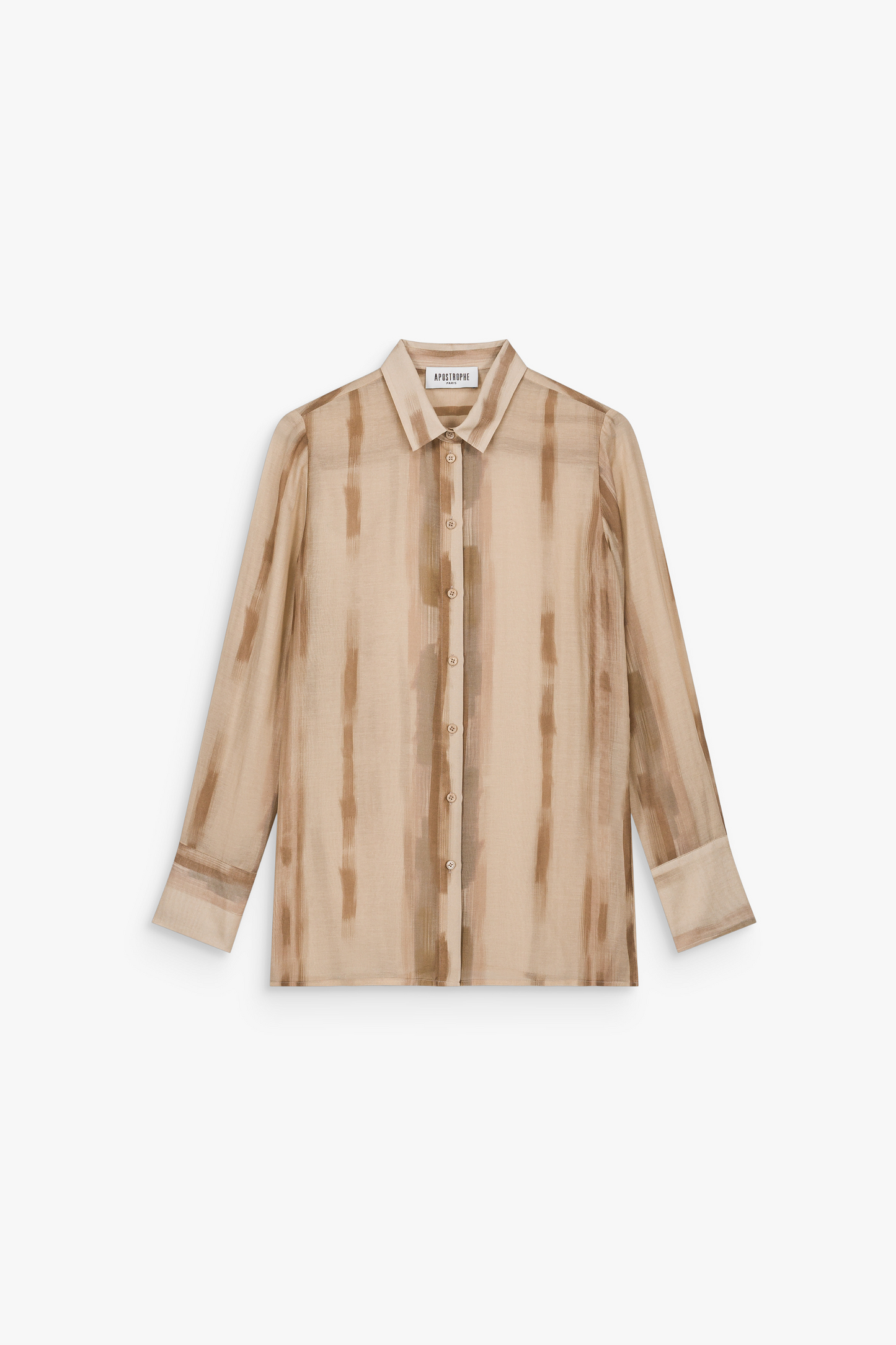 Men's printed cotton silk shirt