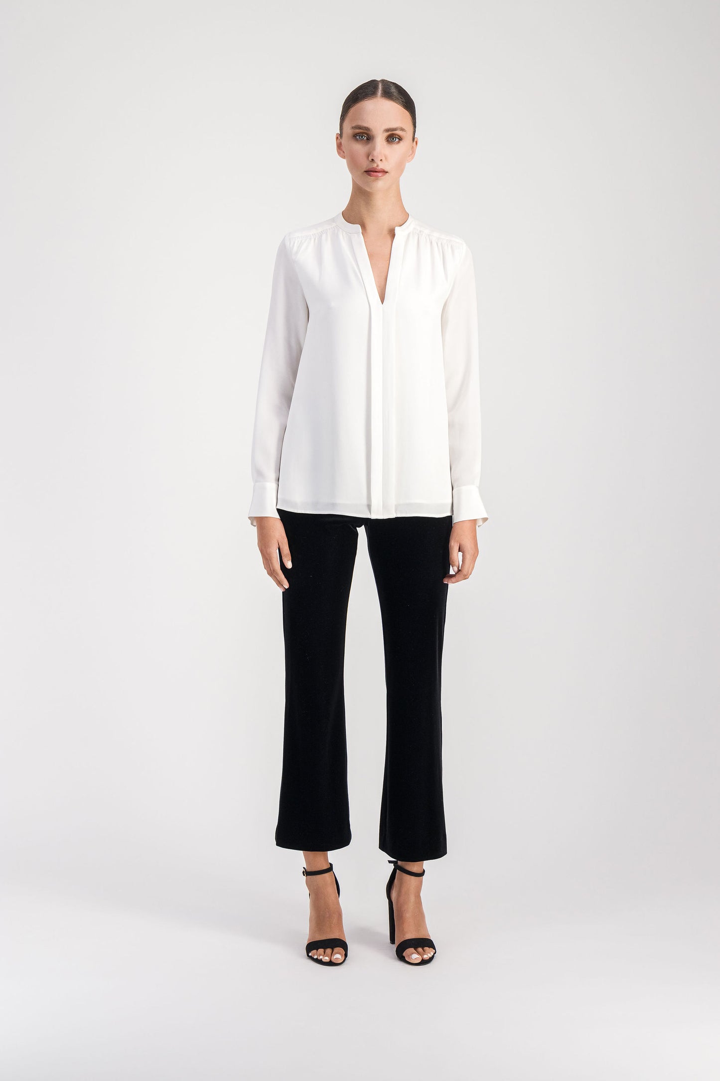 Off-white heavy silk blouse