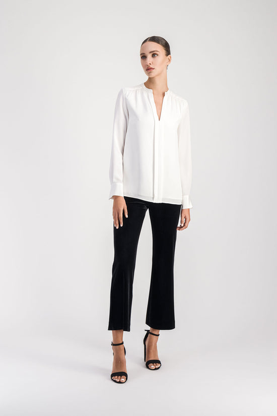 Off-white heavy silk blouse