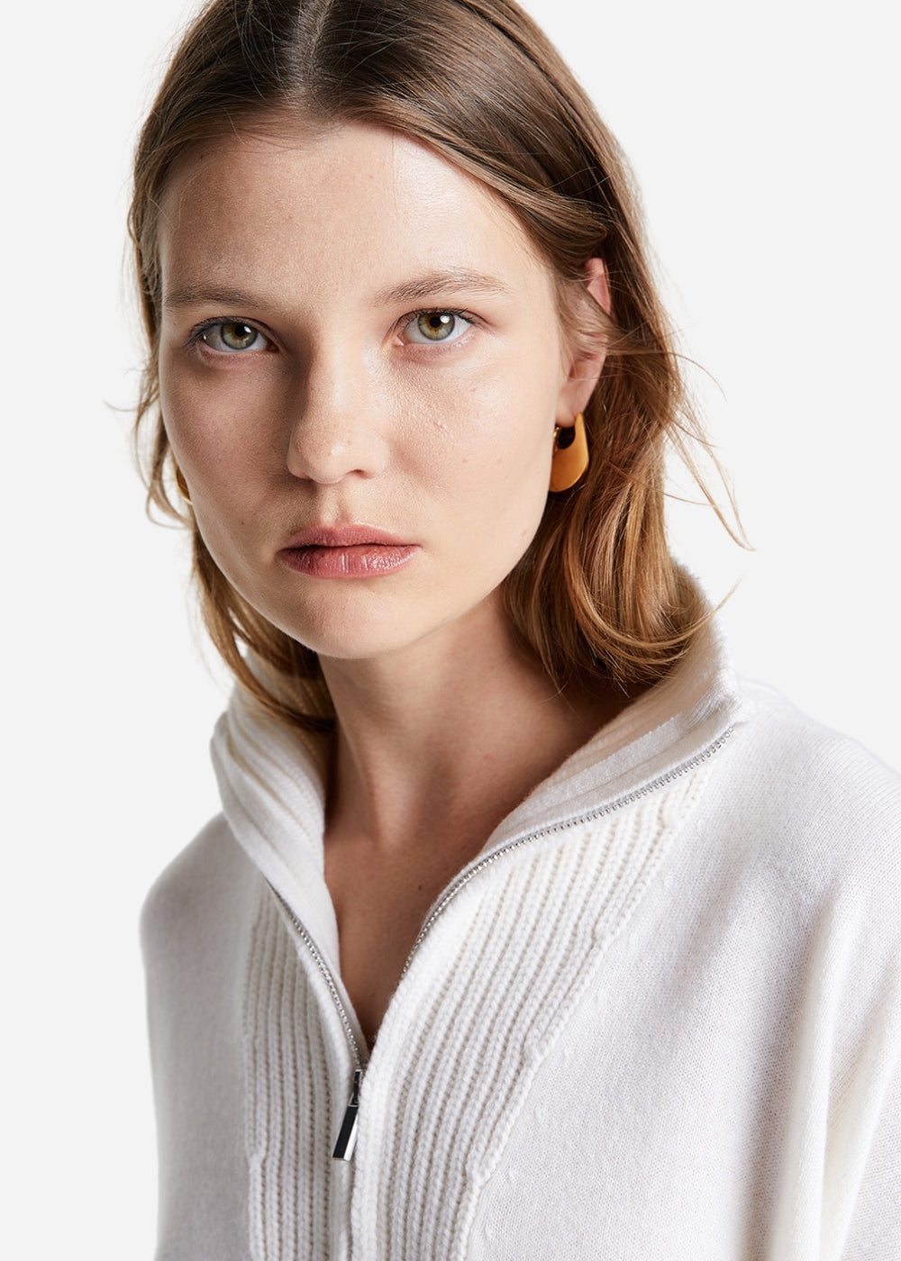 PONCHO EN CACHEMIRE BLANC