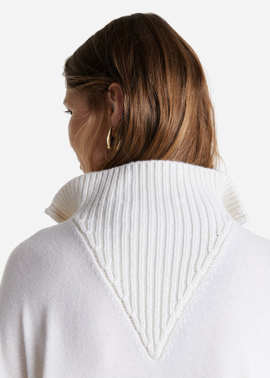 PONCHO EN CACHEMIRE BLANC