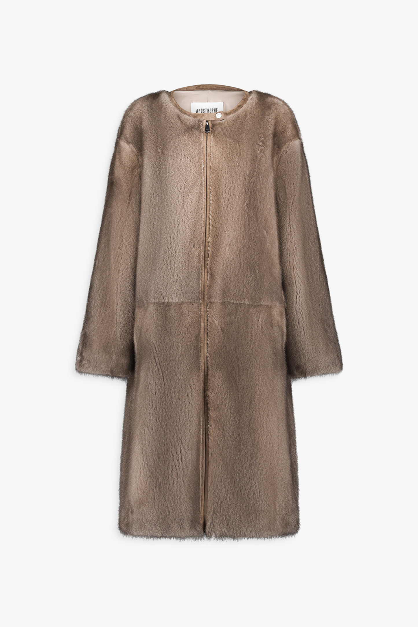 Manteau mi- long en fourrure de vison.