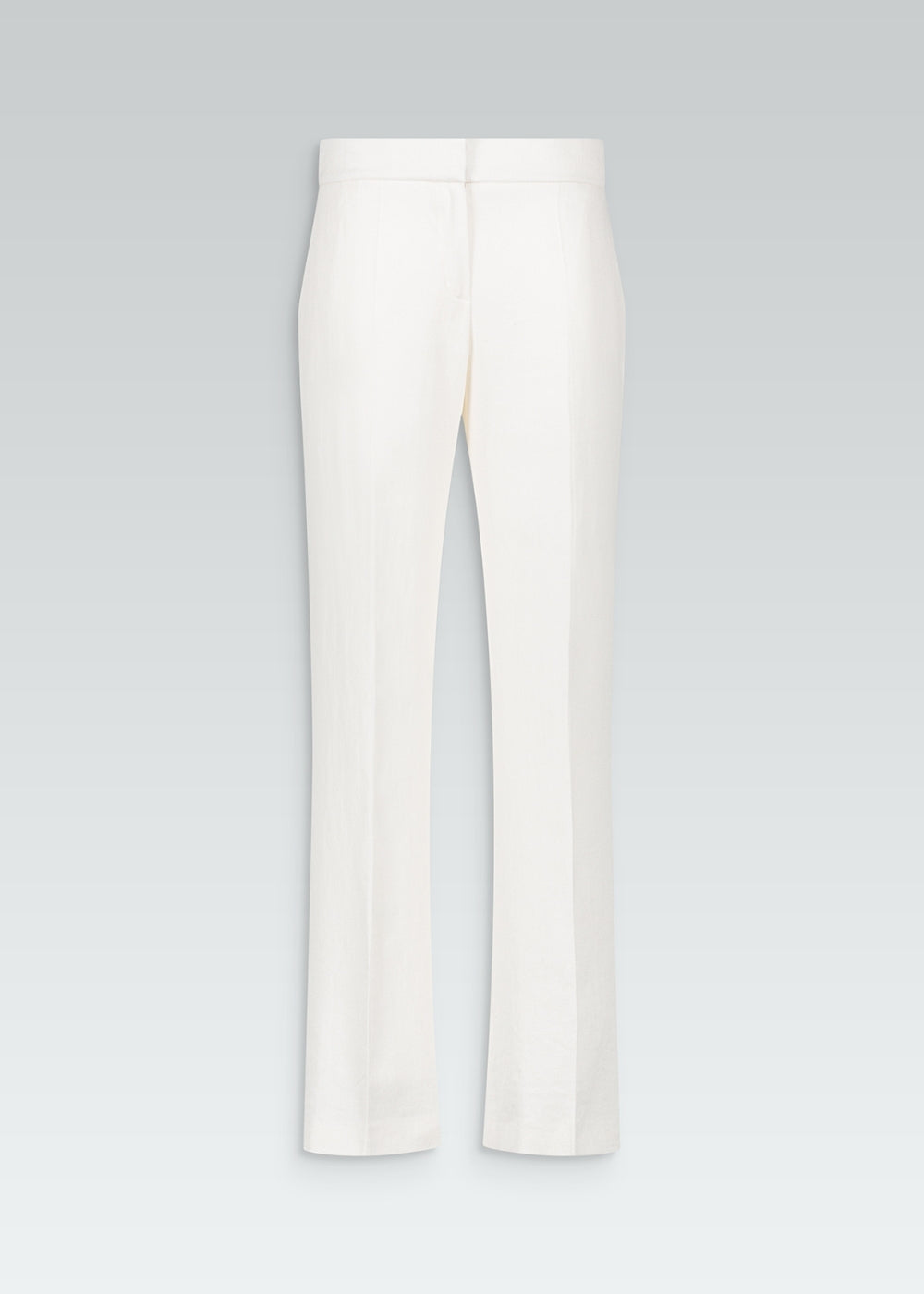 Pantalon en lin blanc coupe droite et poches italiennes