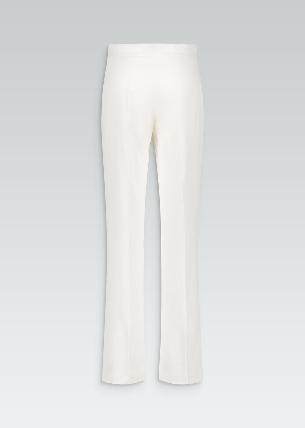 Pantalon en lin blanc coupe droite et poches italiennes